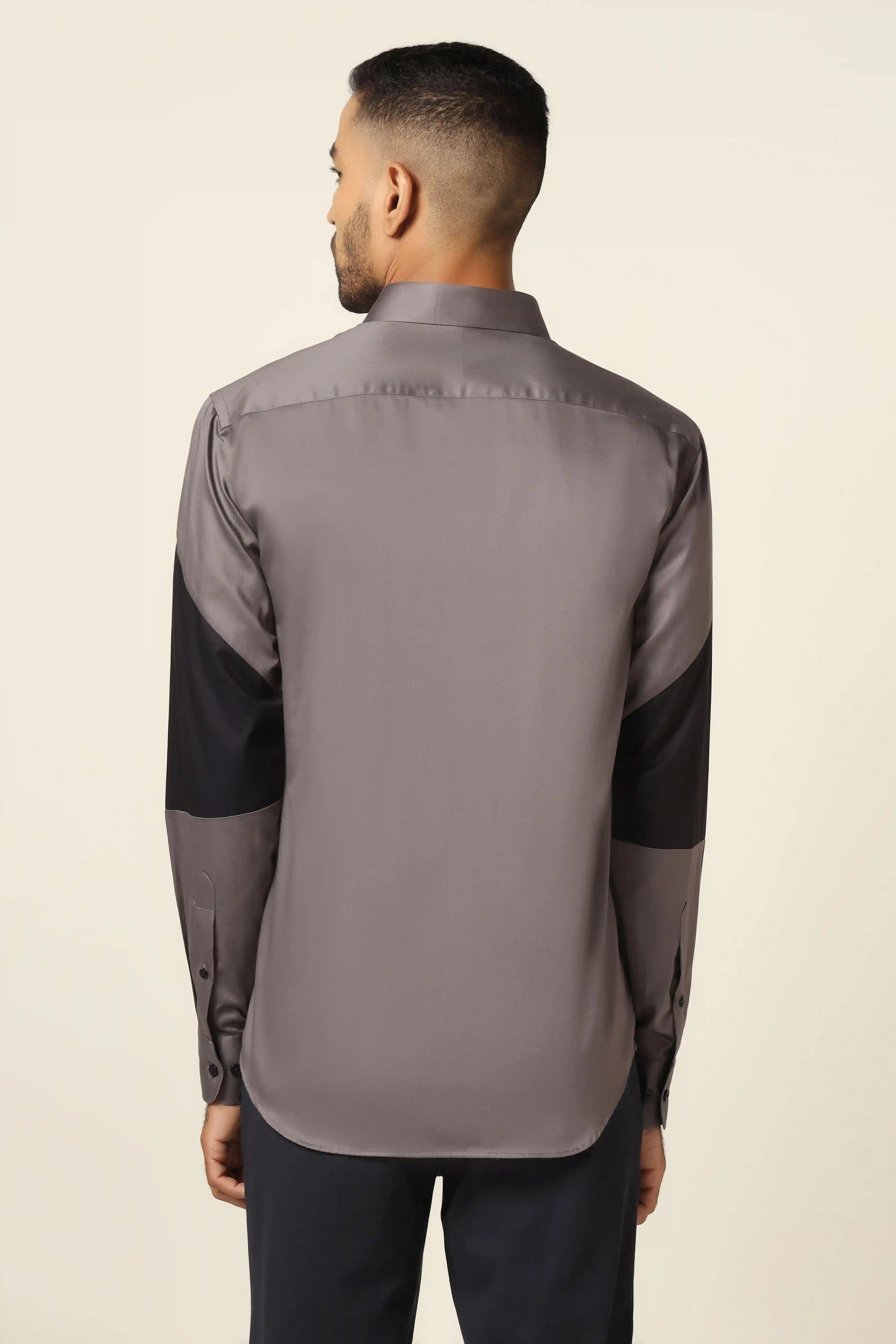 Experience premium quality and classic charm with our Grey Designer Shirt. Shop Now!