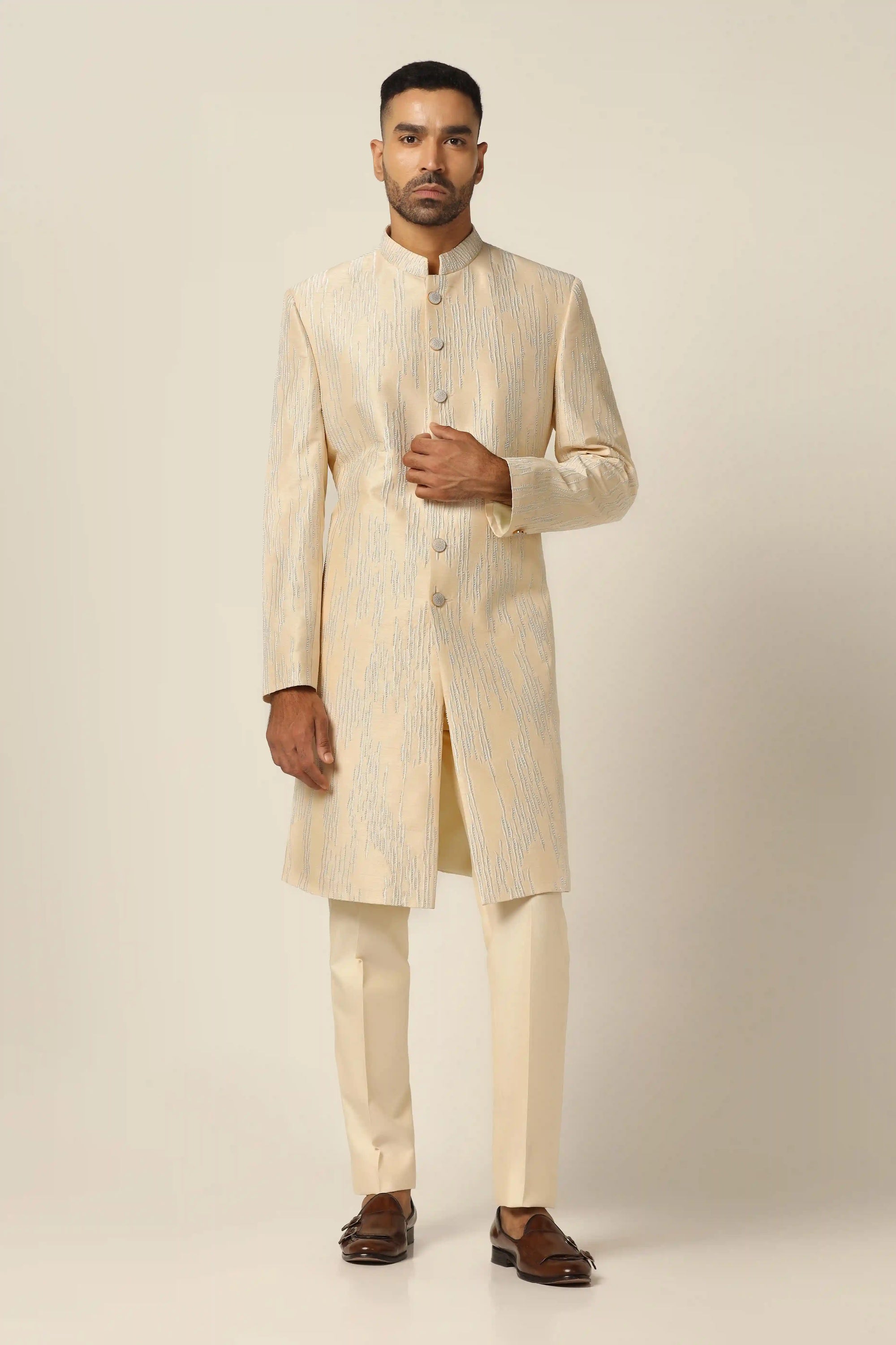 Discover Peach Indowestern, the ideal choice for modern men. Shop now!