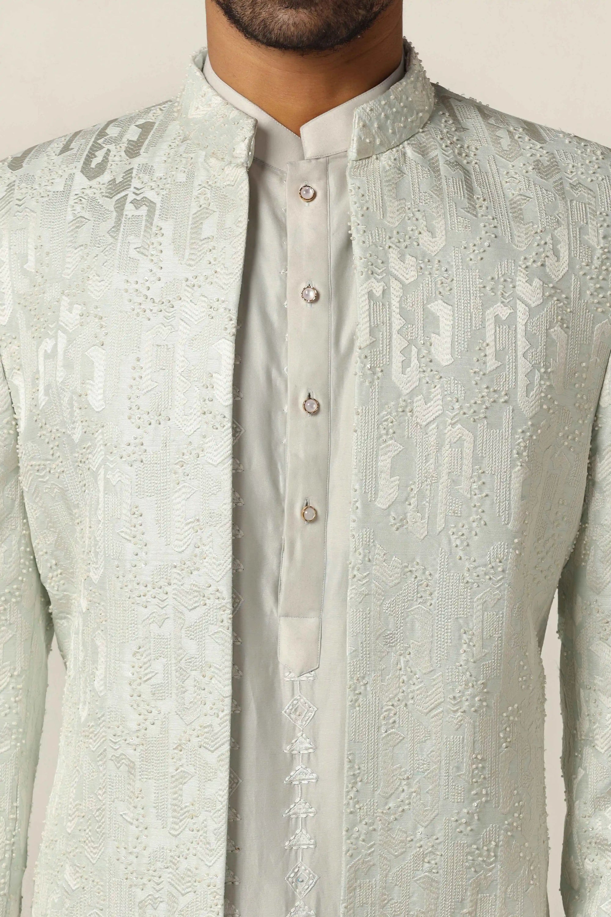 Sky Blue Indowestern offers a refreshing and elegant style for men. Shop now!