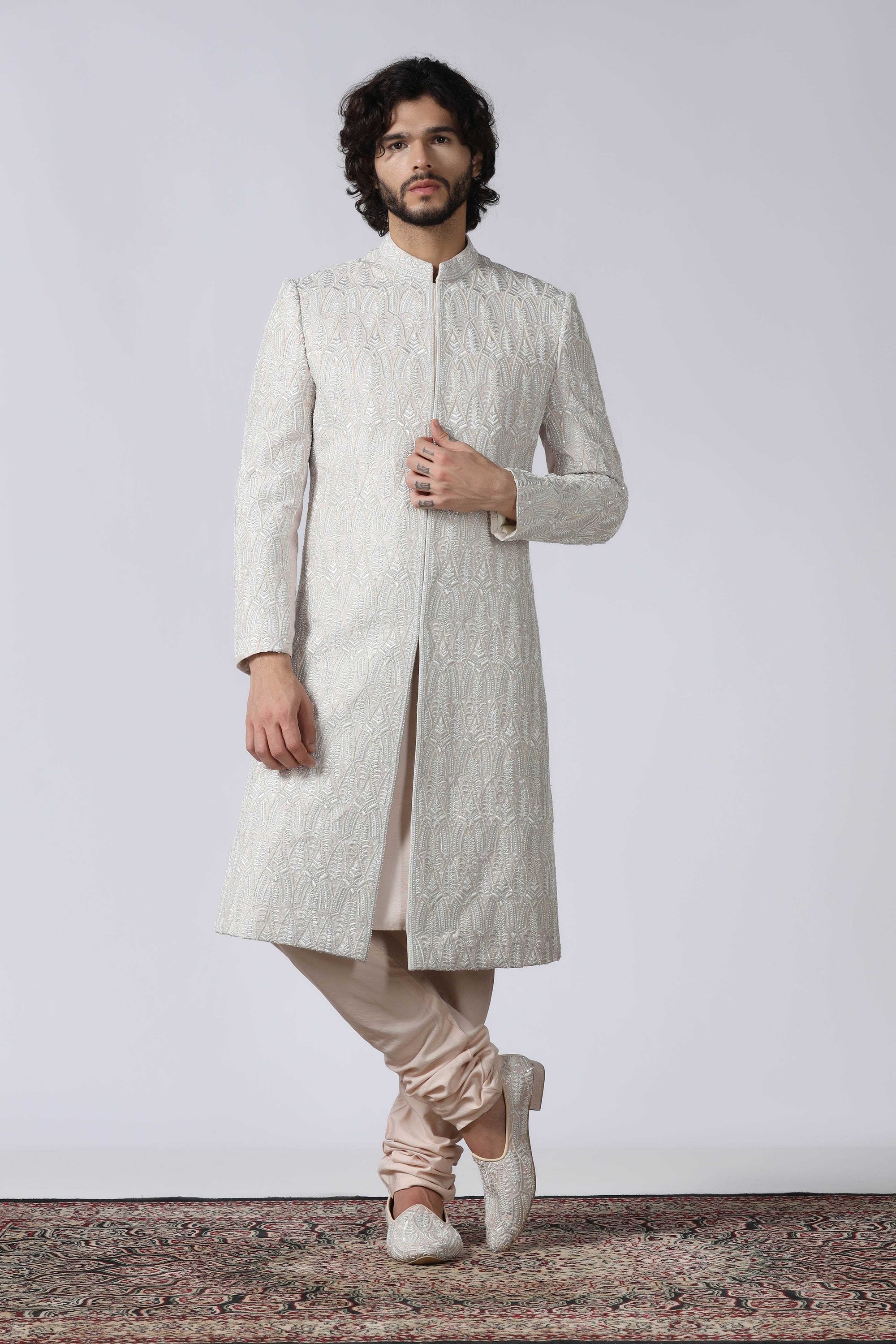 Ivory & Peach Sherwani