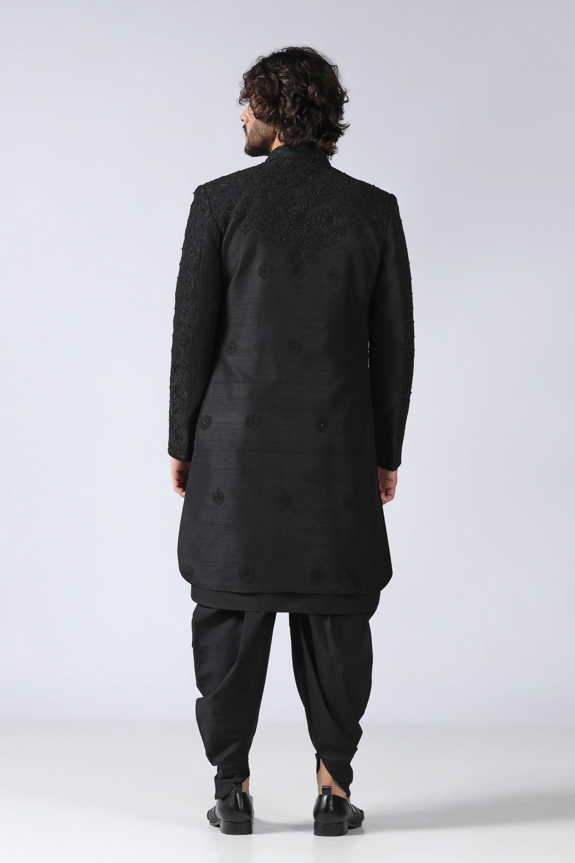 Black Layered Indowestern