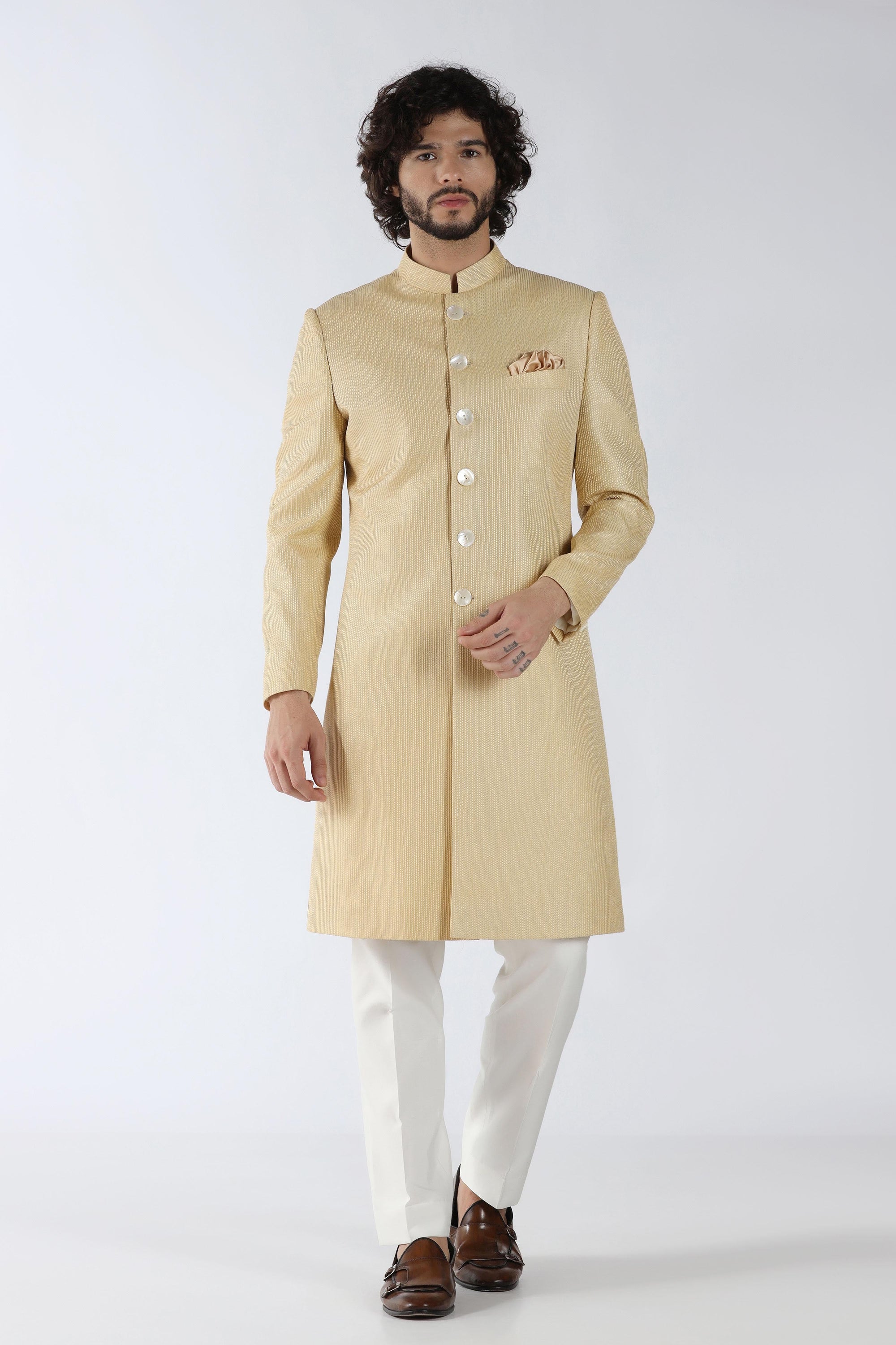 Golden Pintuck Indowestern