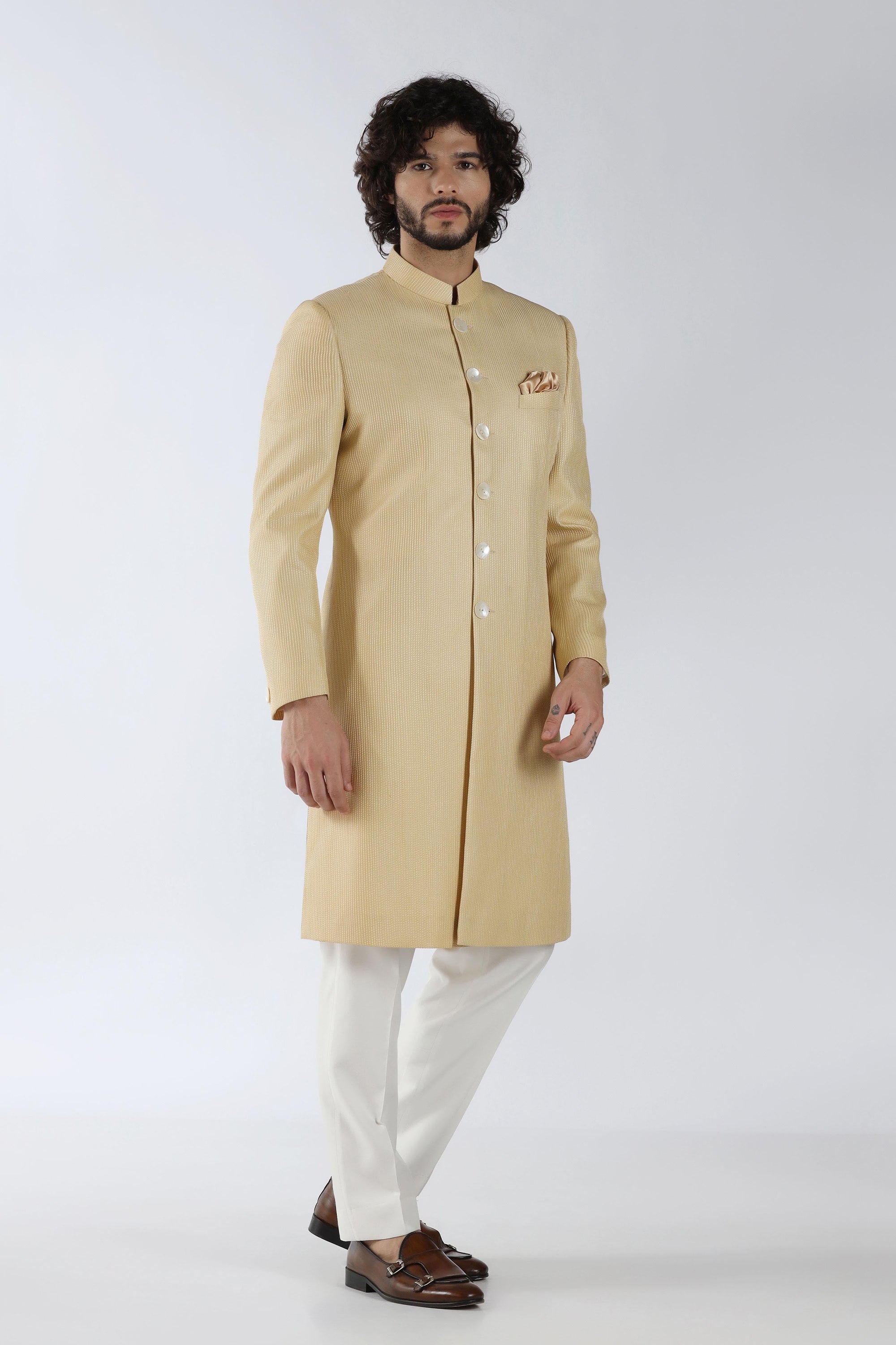 Golden Pintuck Indowestern