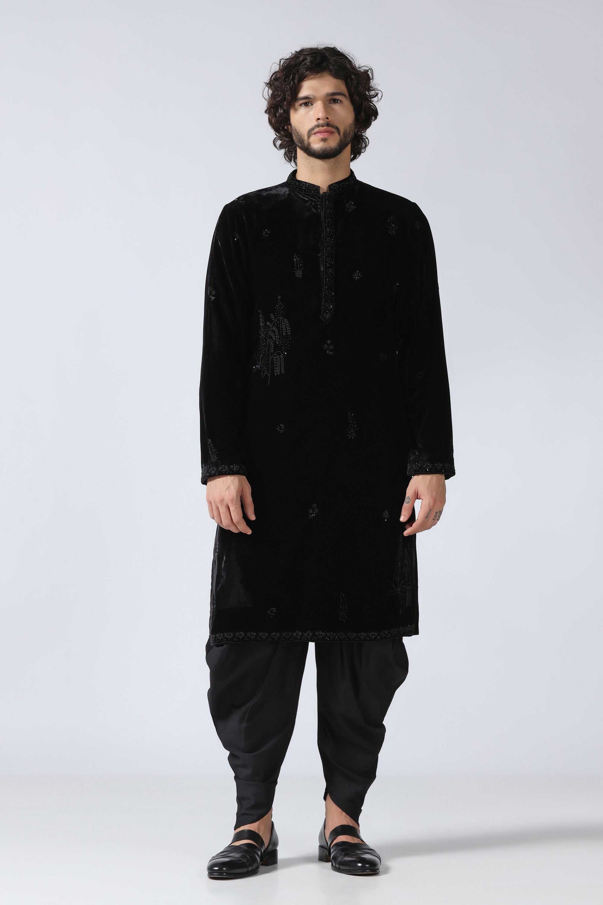Black Velvet Kurta