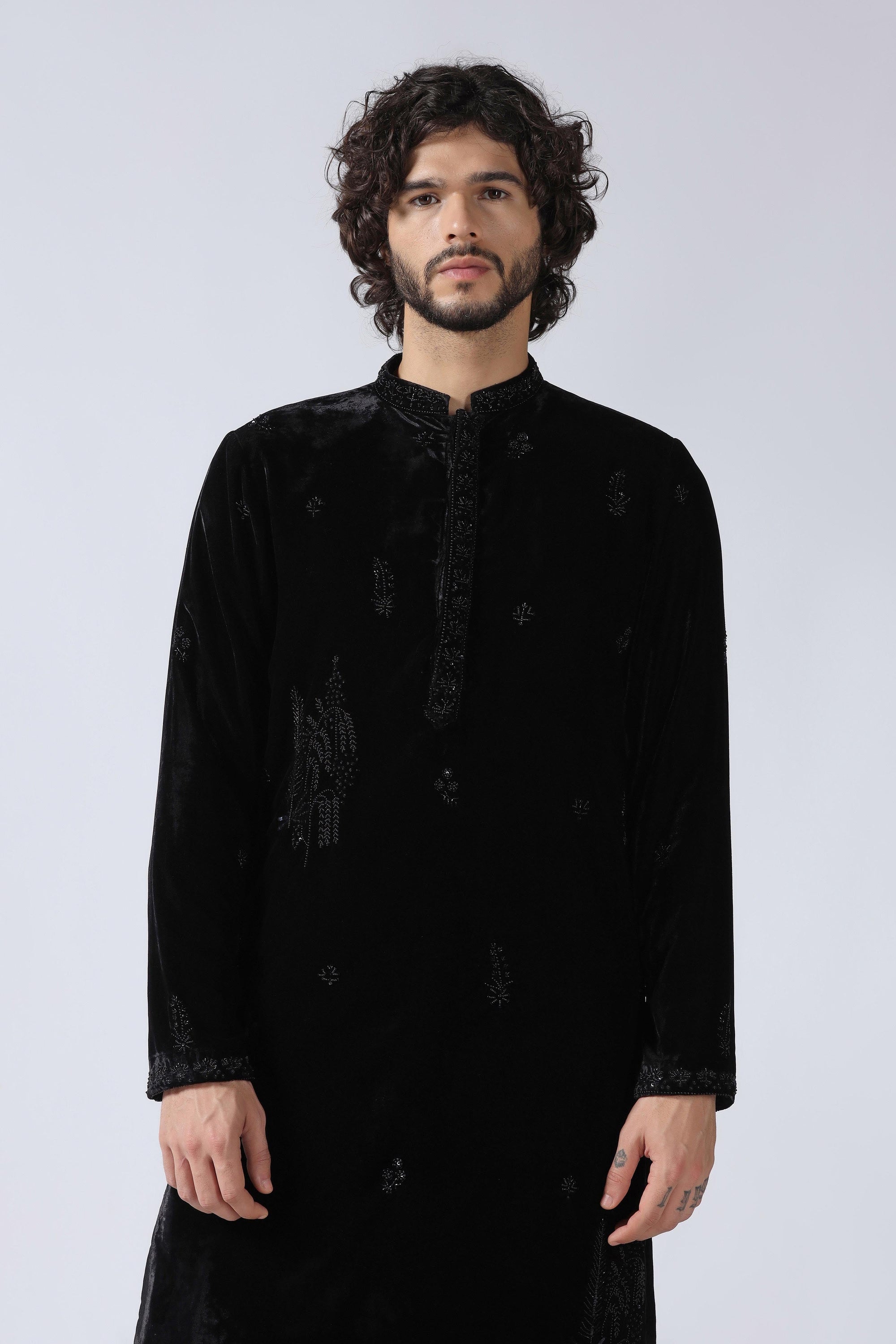 Black Velvet Kurta