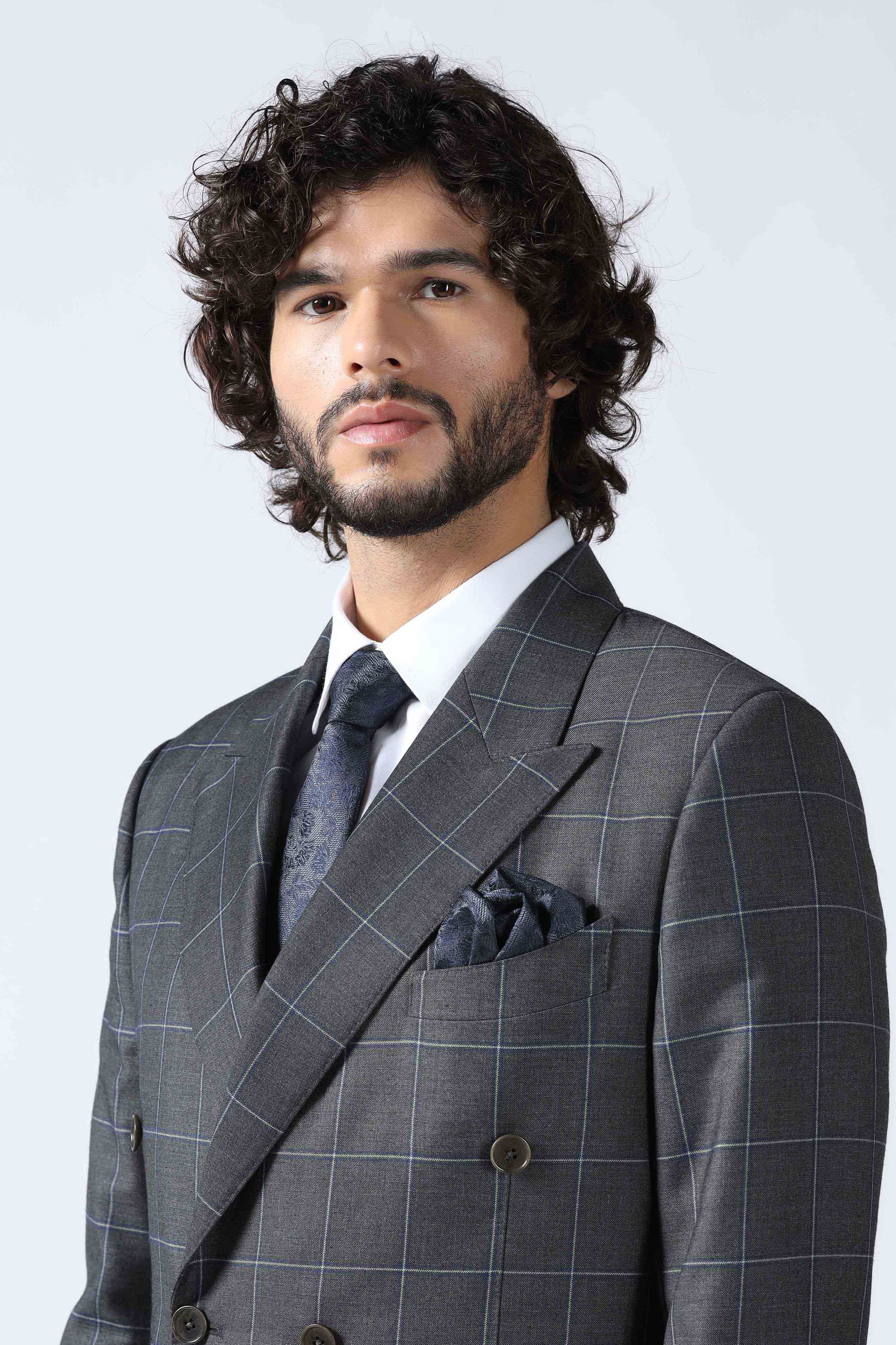 Grey Double Breast Suit