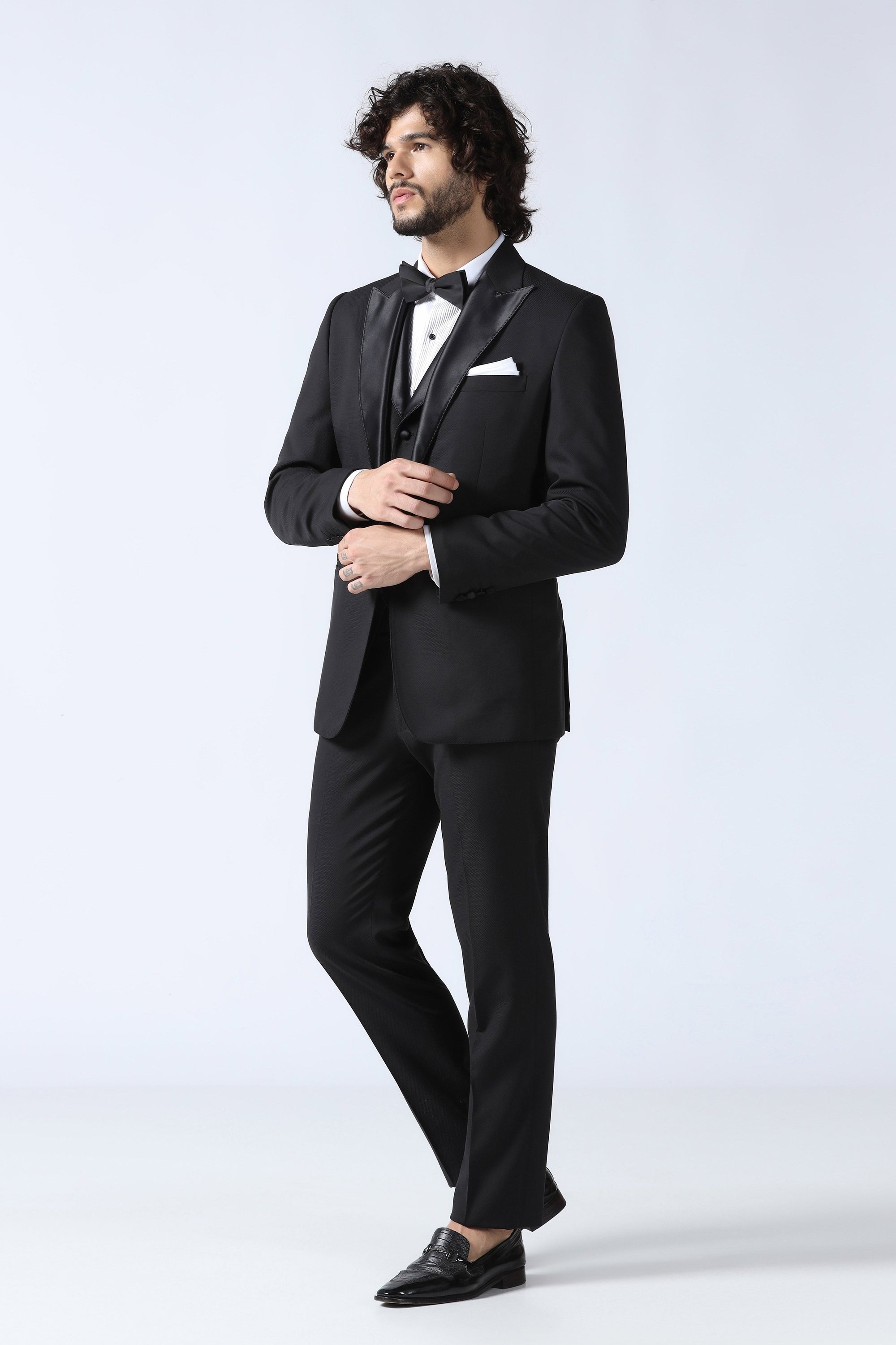 Black Textured Tuxedo