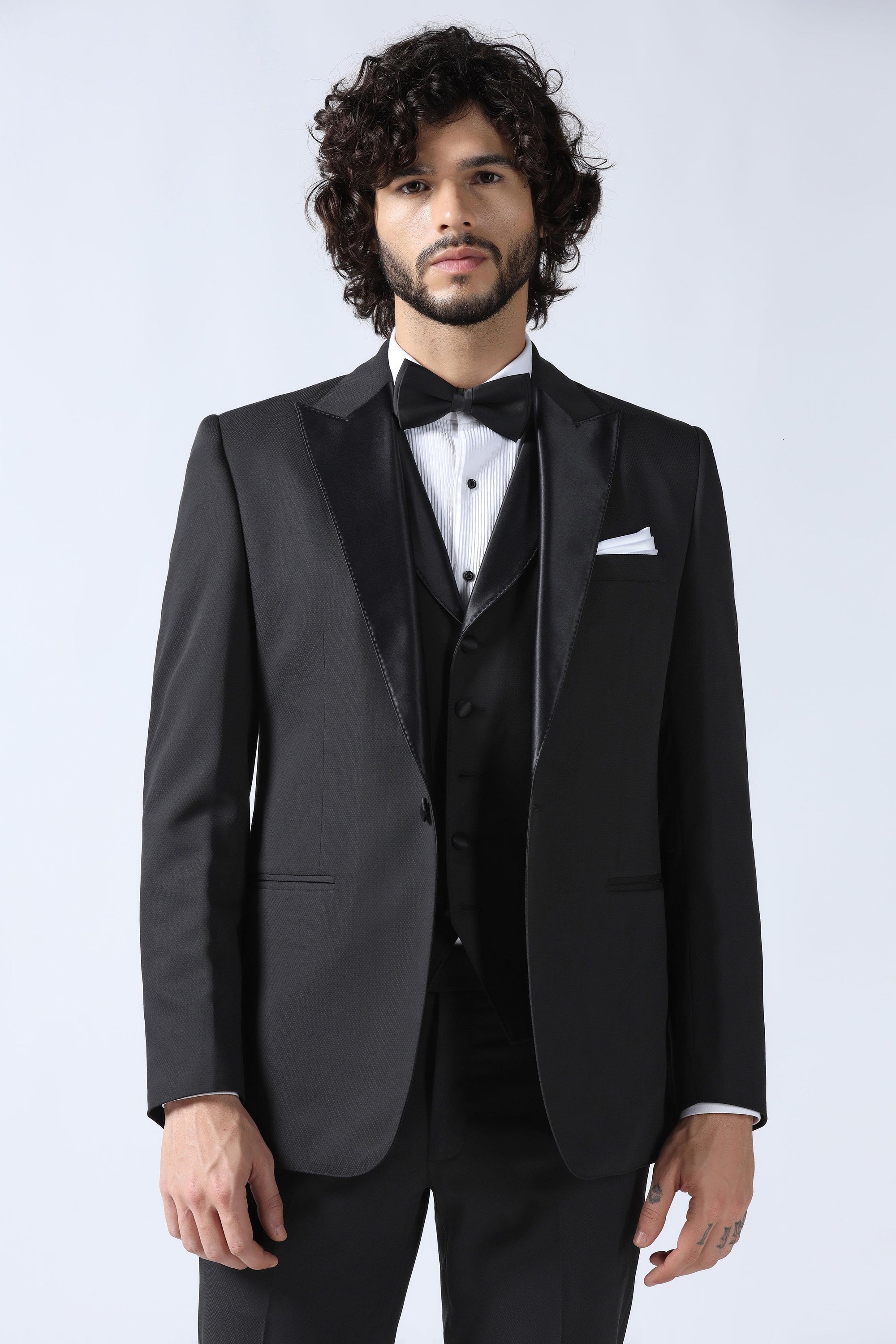 Black Textured Tuxedo