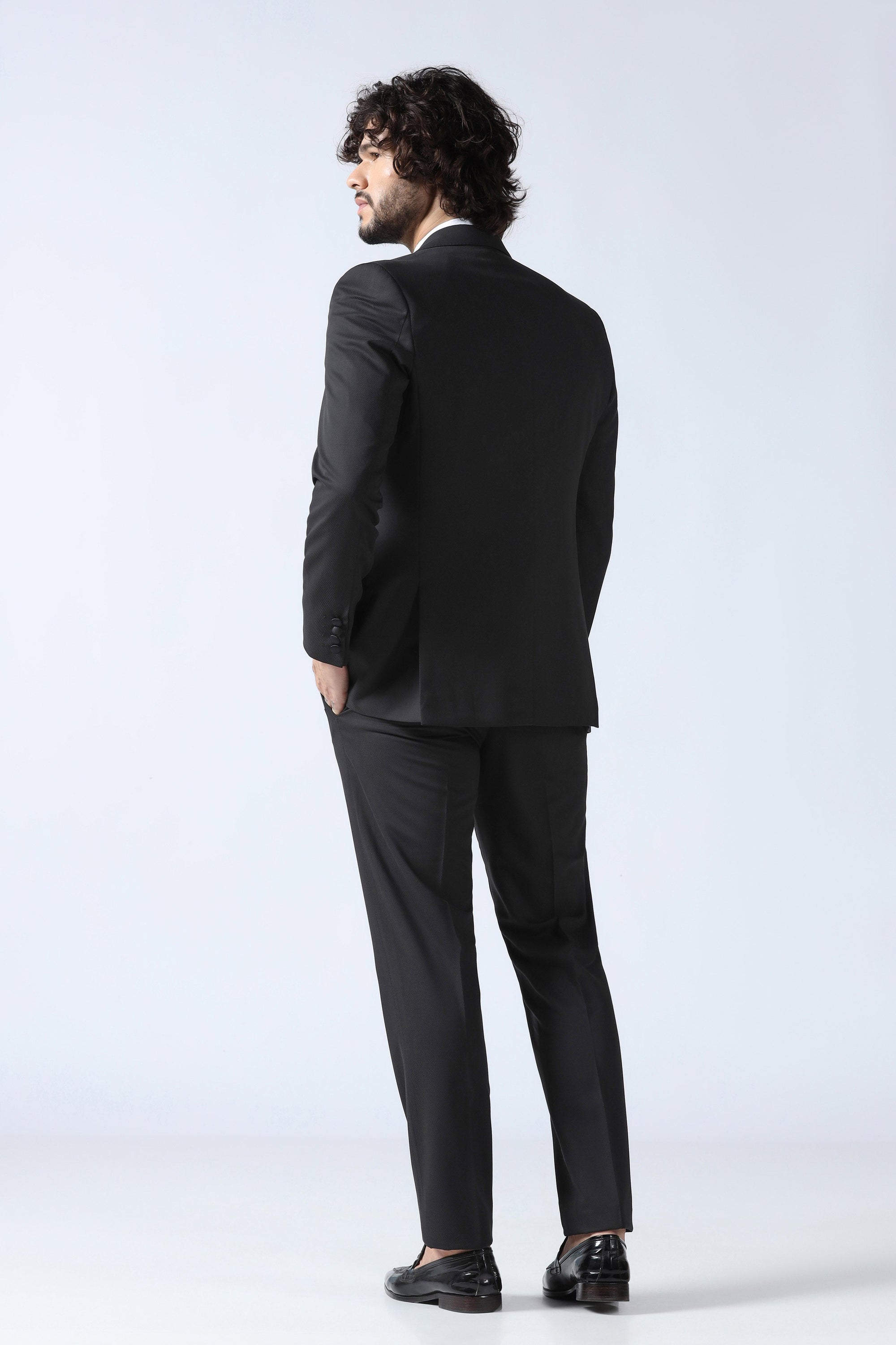 Black Textured Tuxedo