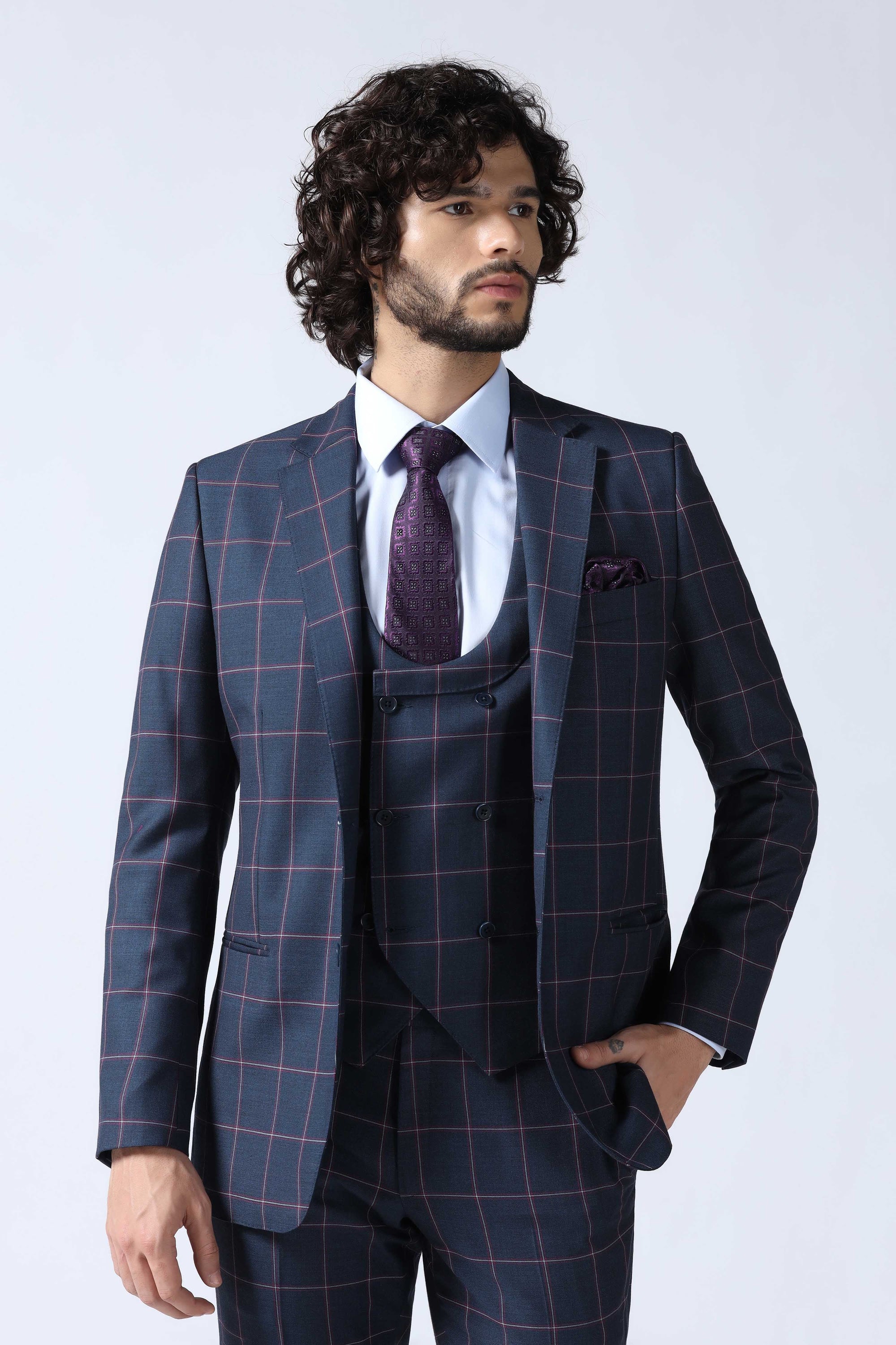 Blue Double Breast Suit