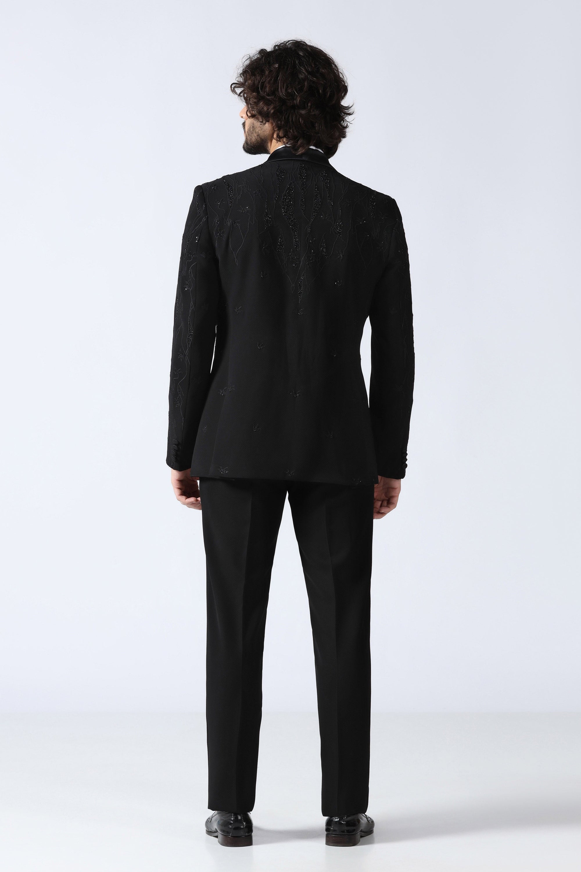 Black Embroidered Tuxedo