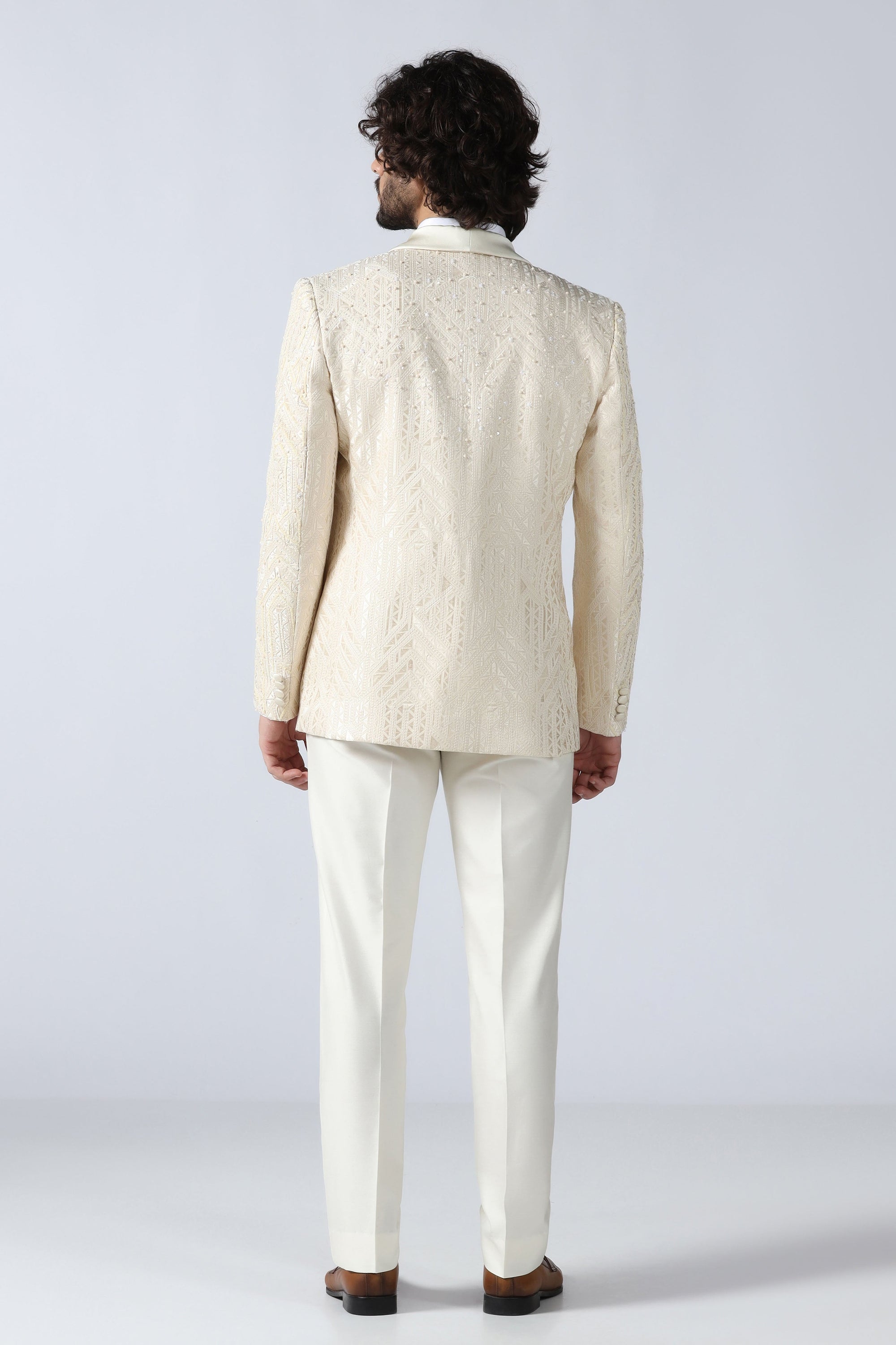 Ivory Embroidered Tuxedo