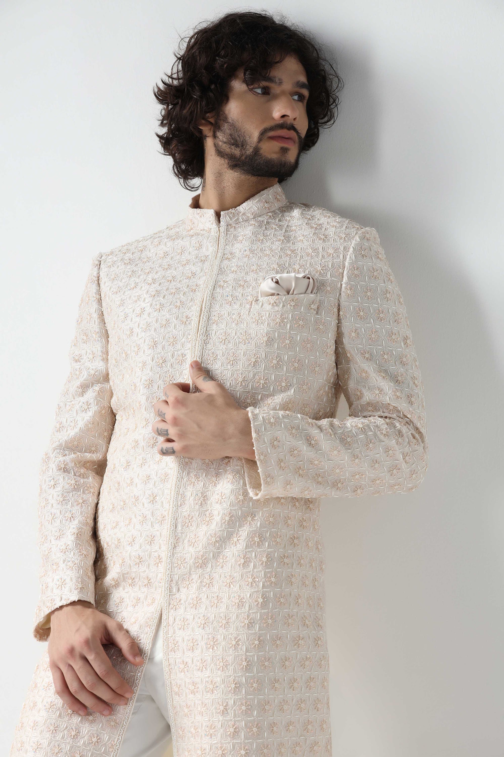 Off-white Indowestern