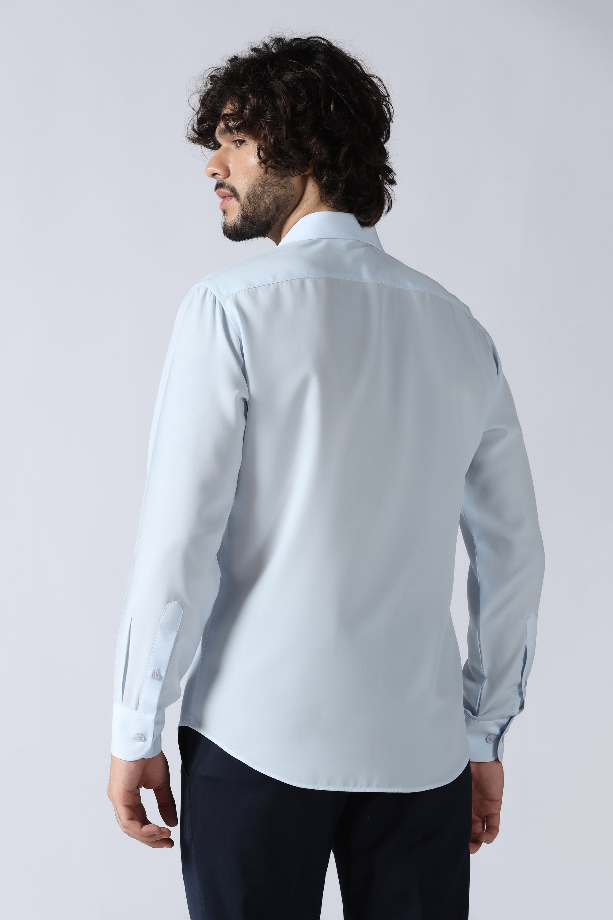 Light Blue Motif Shirt