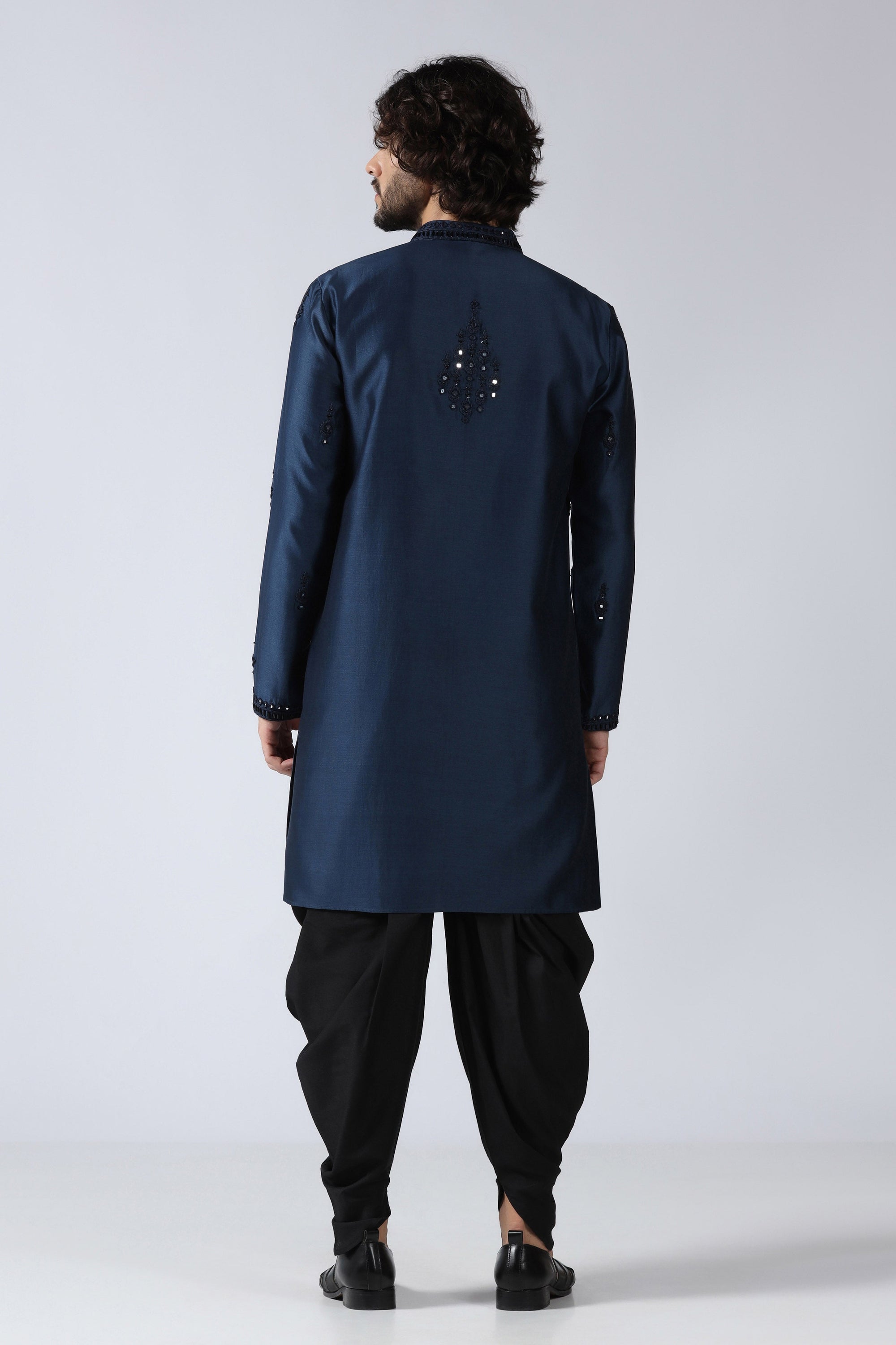 Navy Mirror Kurta