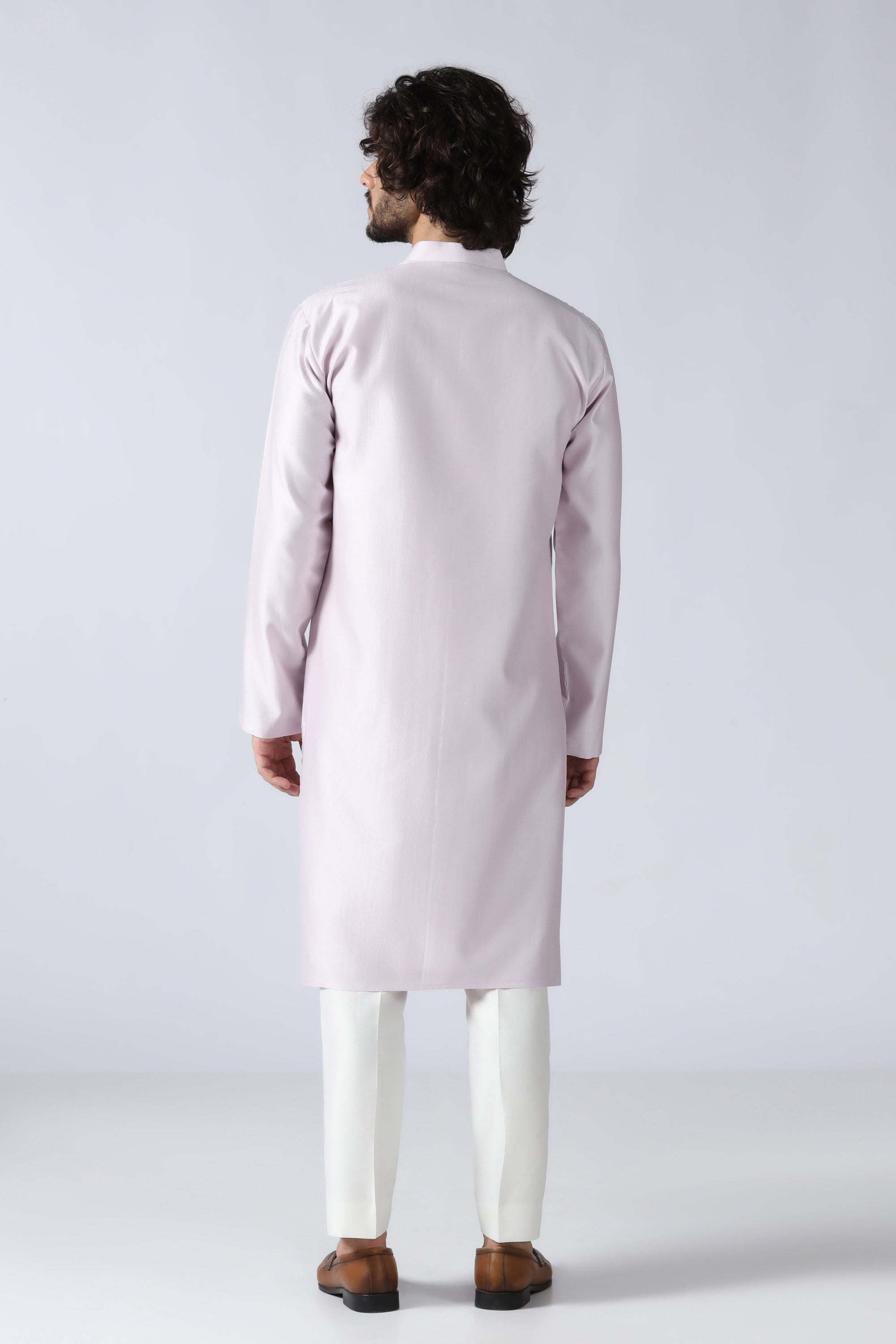 Purple Embroidered Kurta Set