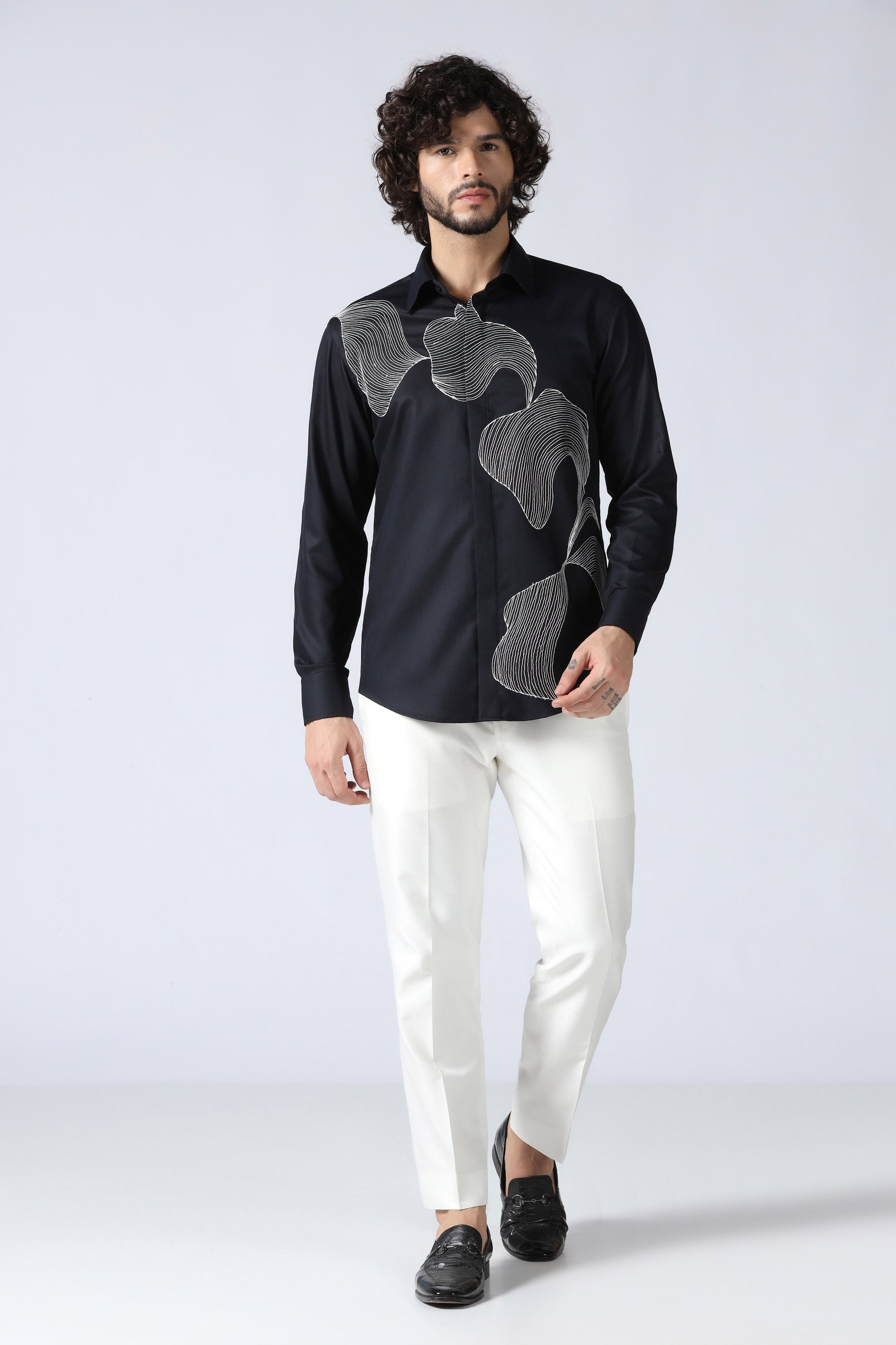 Navy Abstract Shirt
