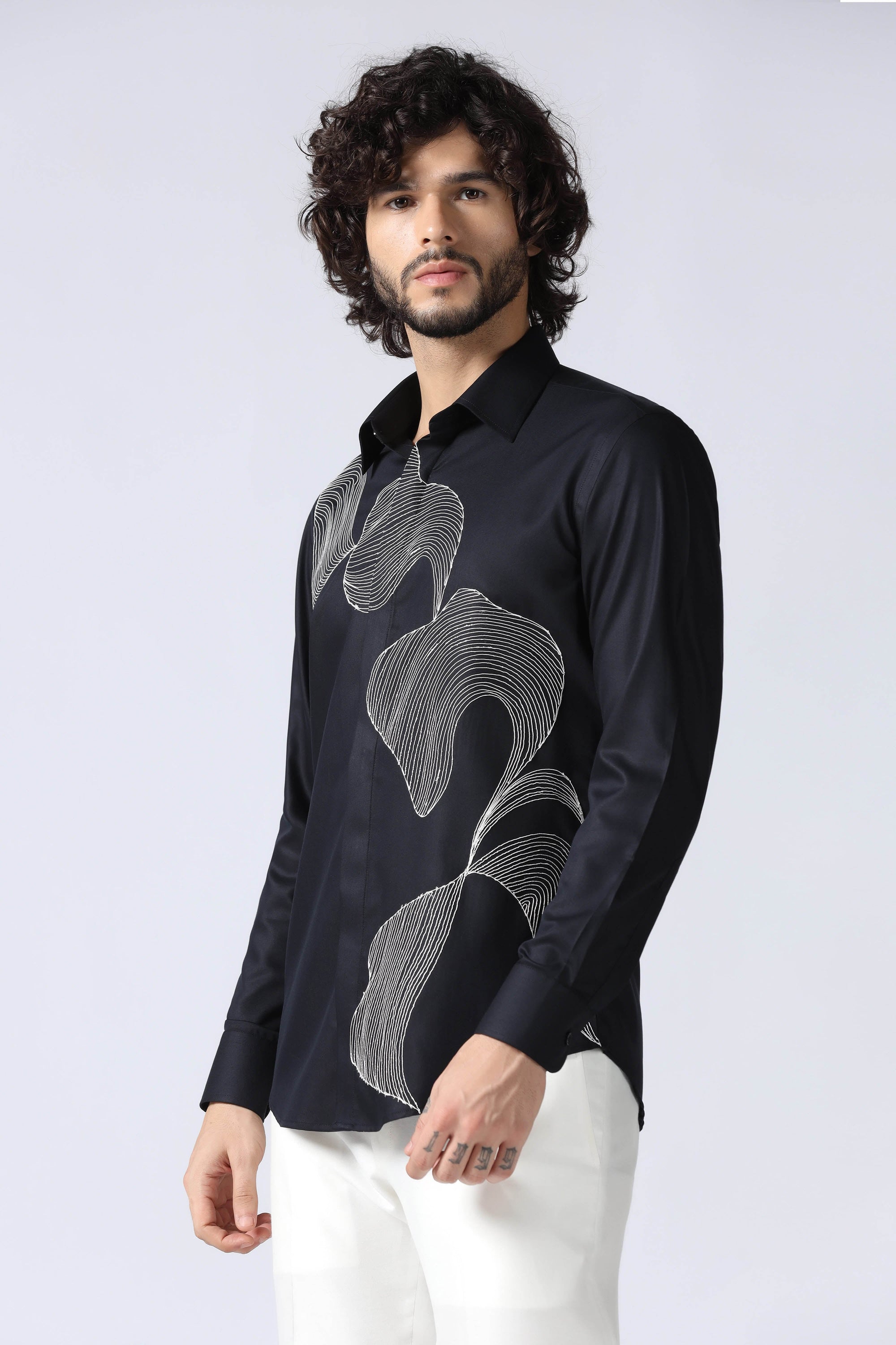 Navy Abstract Shirt