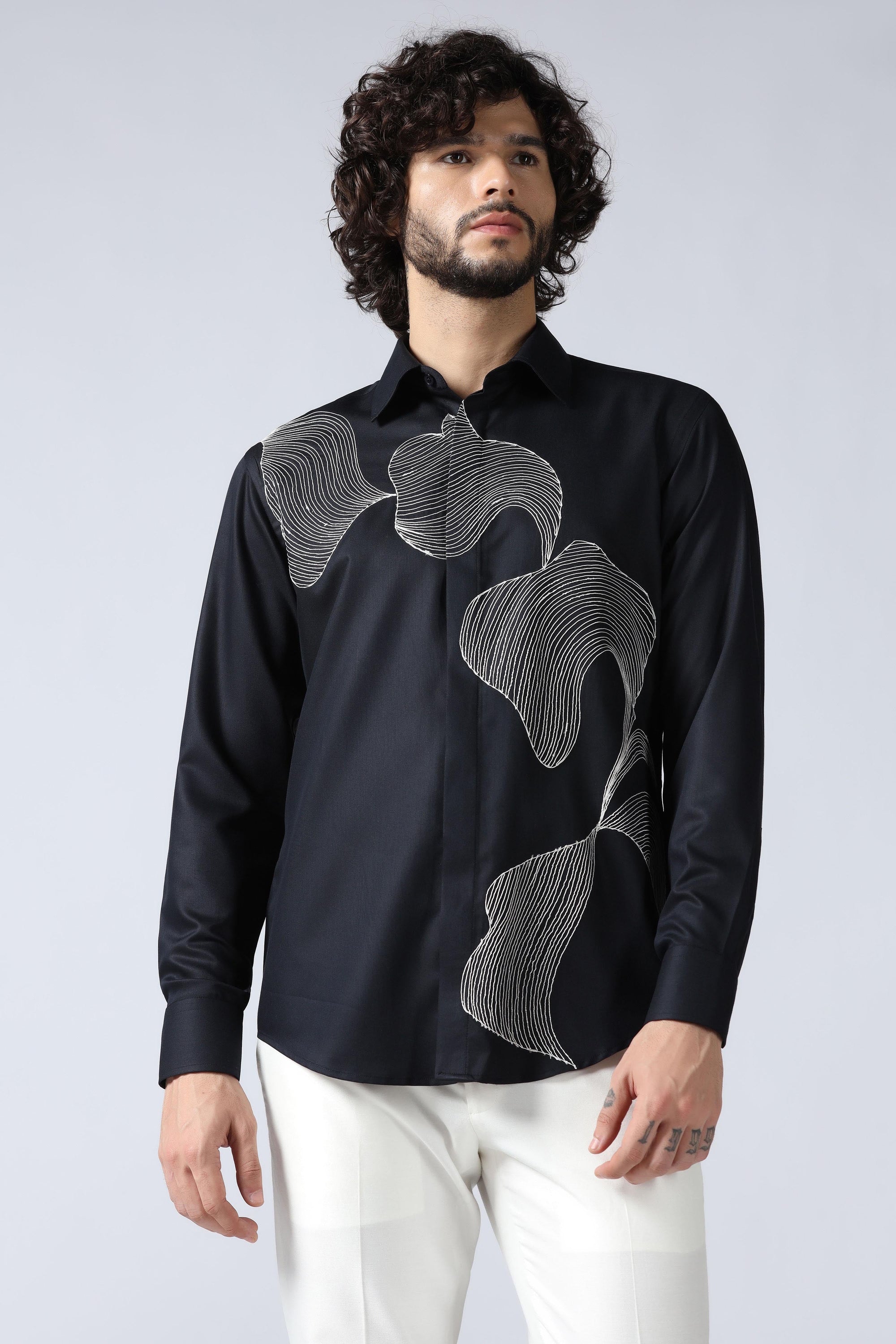 Navy Abstract Shirt