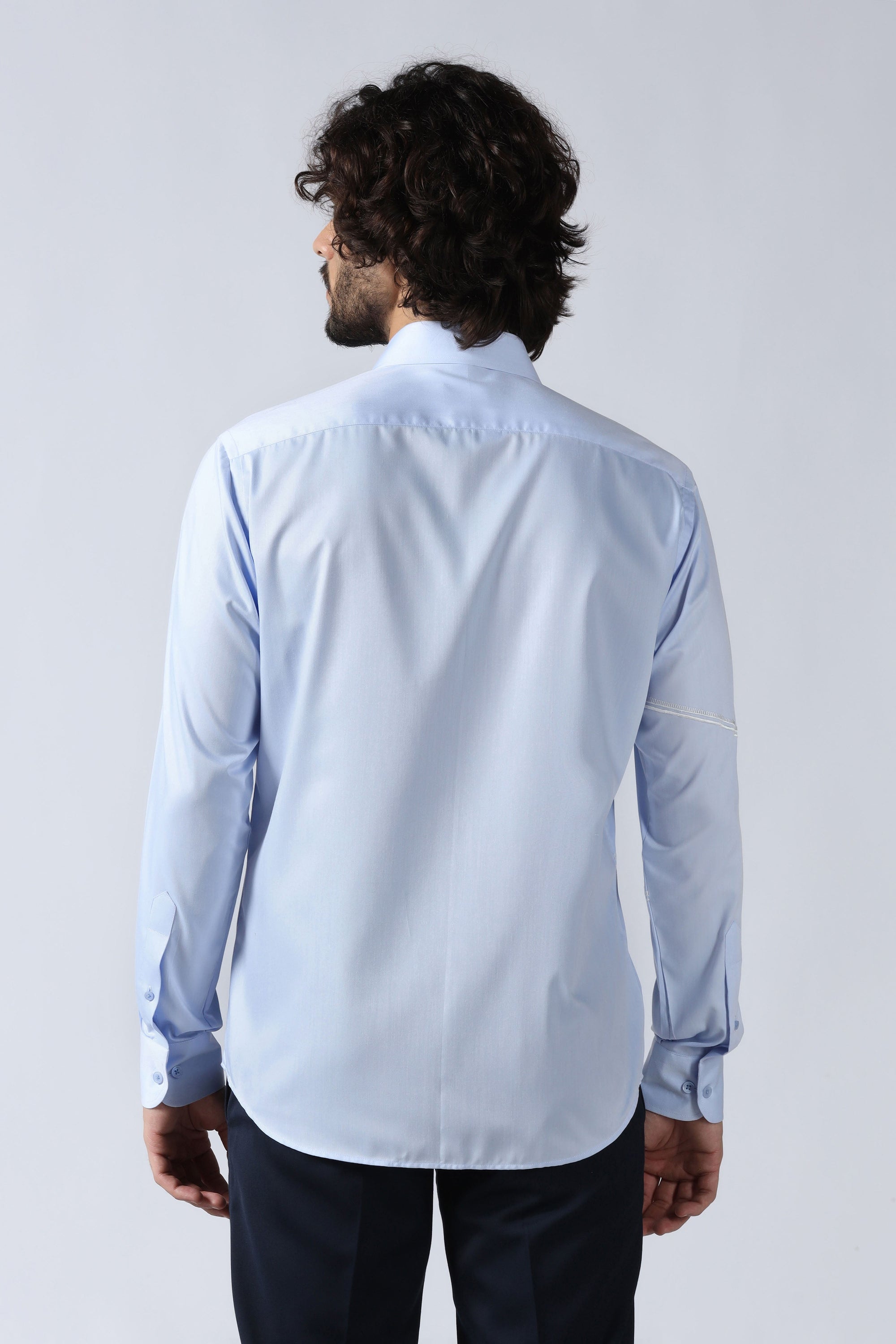 Light Blue Abstract Shirt