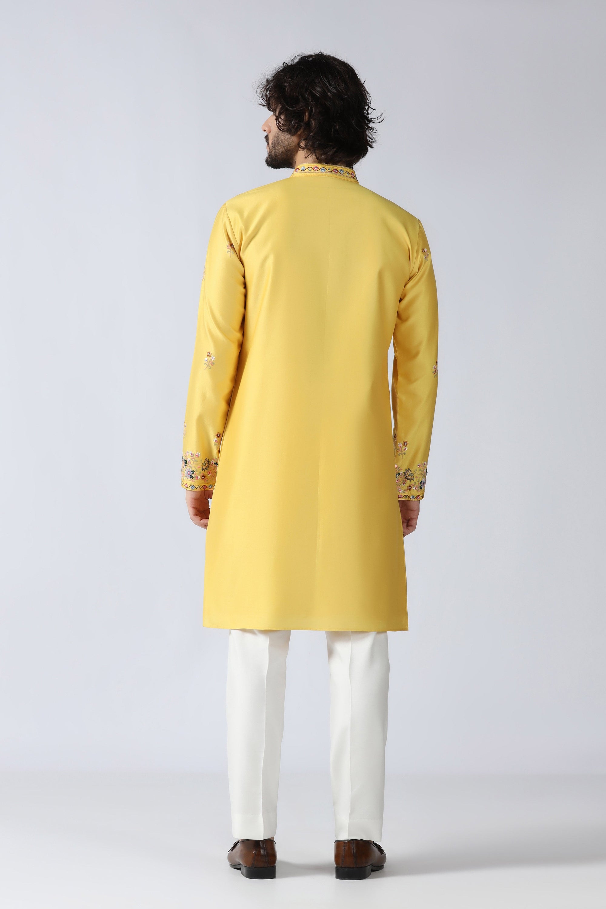Yellow Embroidered Kurta Set