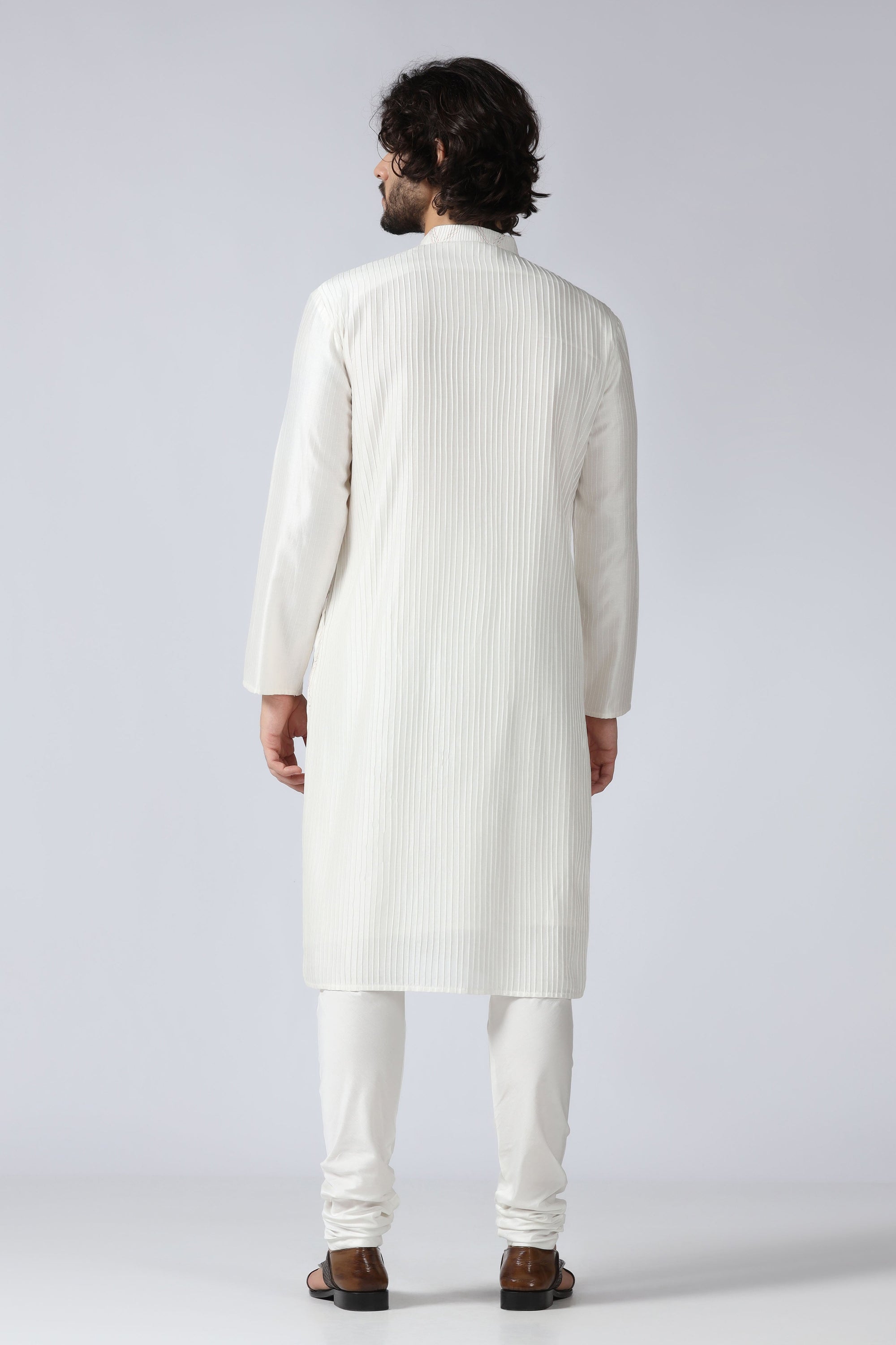 Ivory Pintuck Kurta