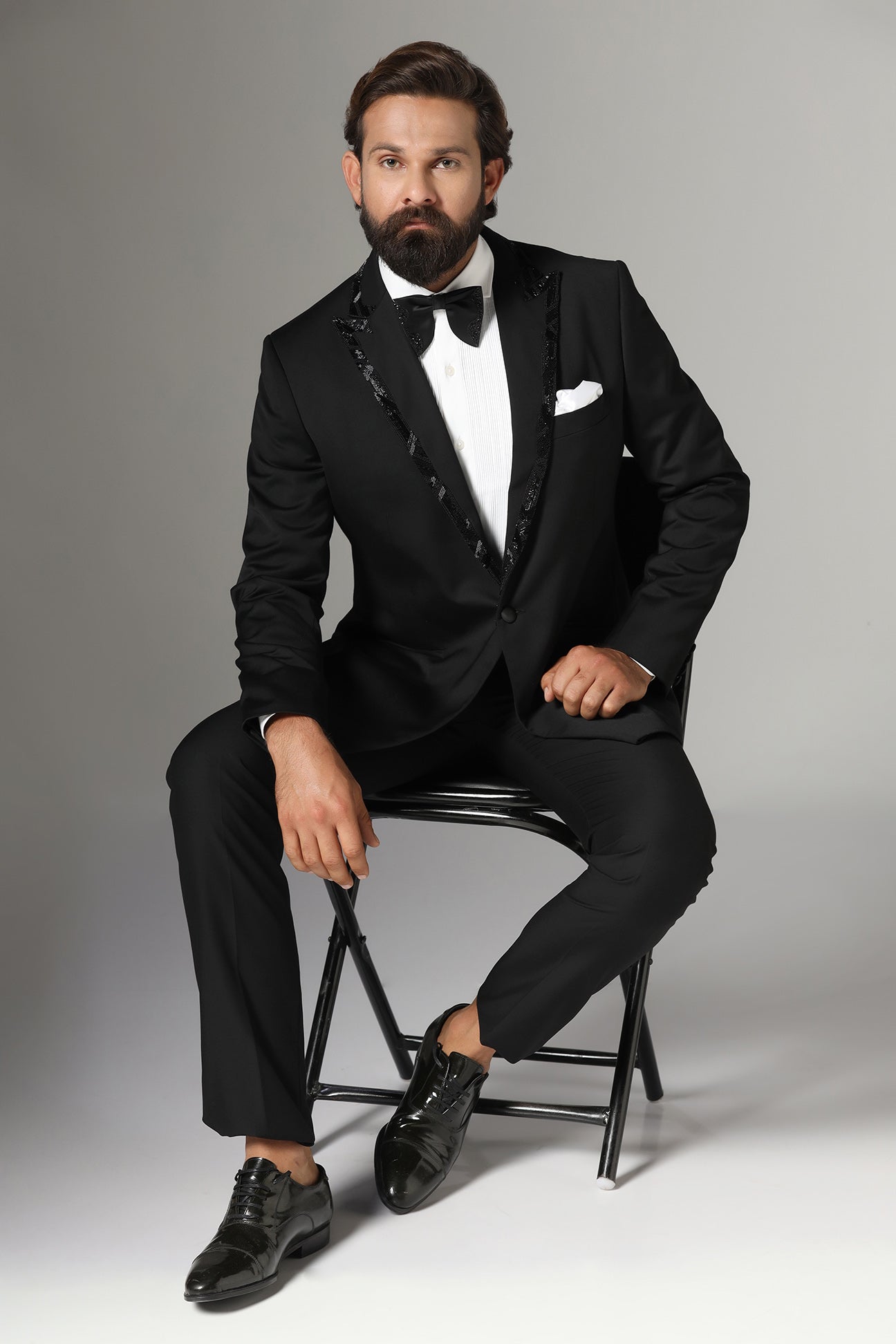 Refined sophistication in our Jet Black Tuxedo. Shop Now!