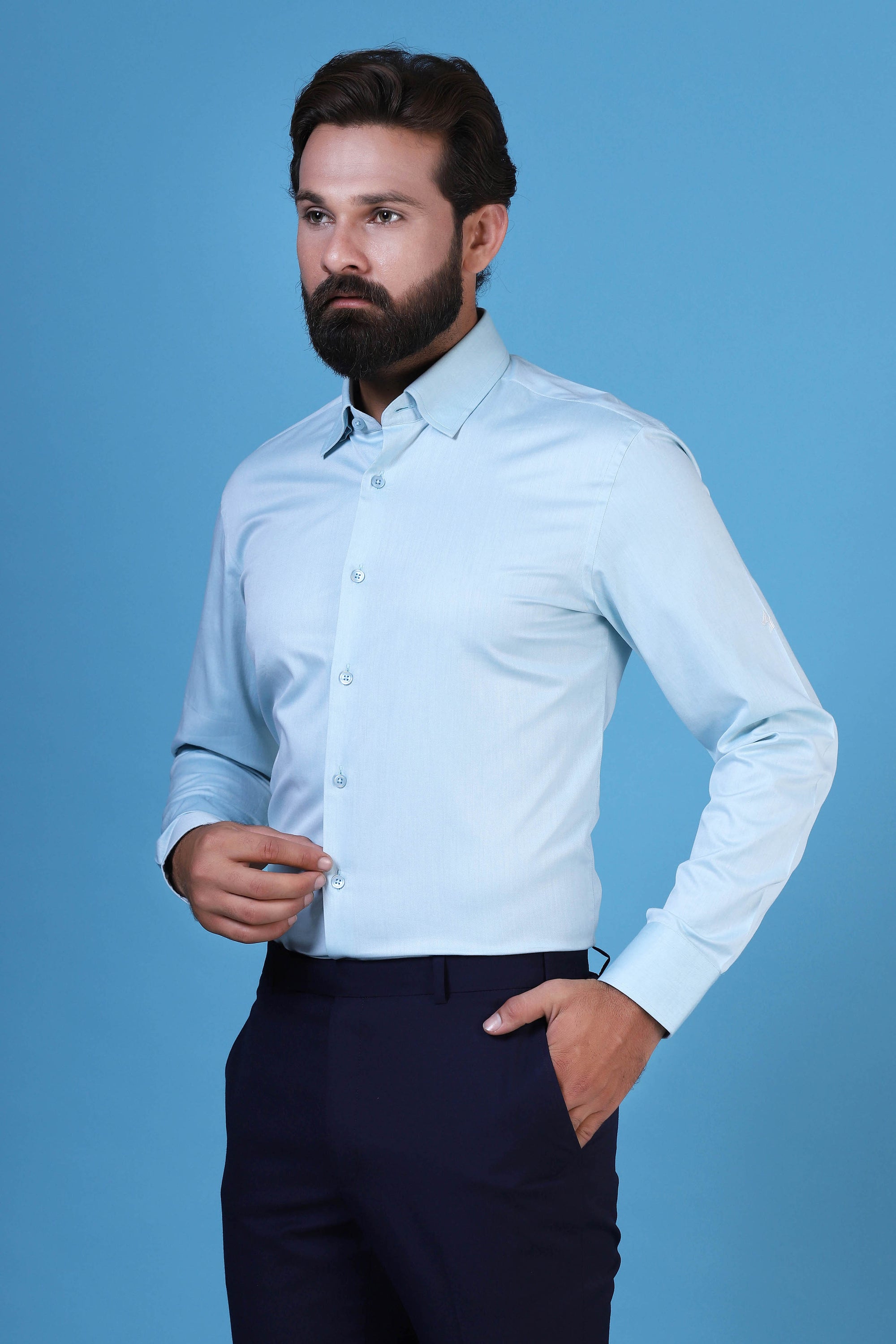 Elevate your wardrobe with a versatile Basic Blue Shirt, perfect for any occasion. Shop Now!
