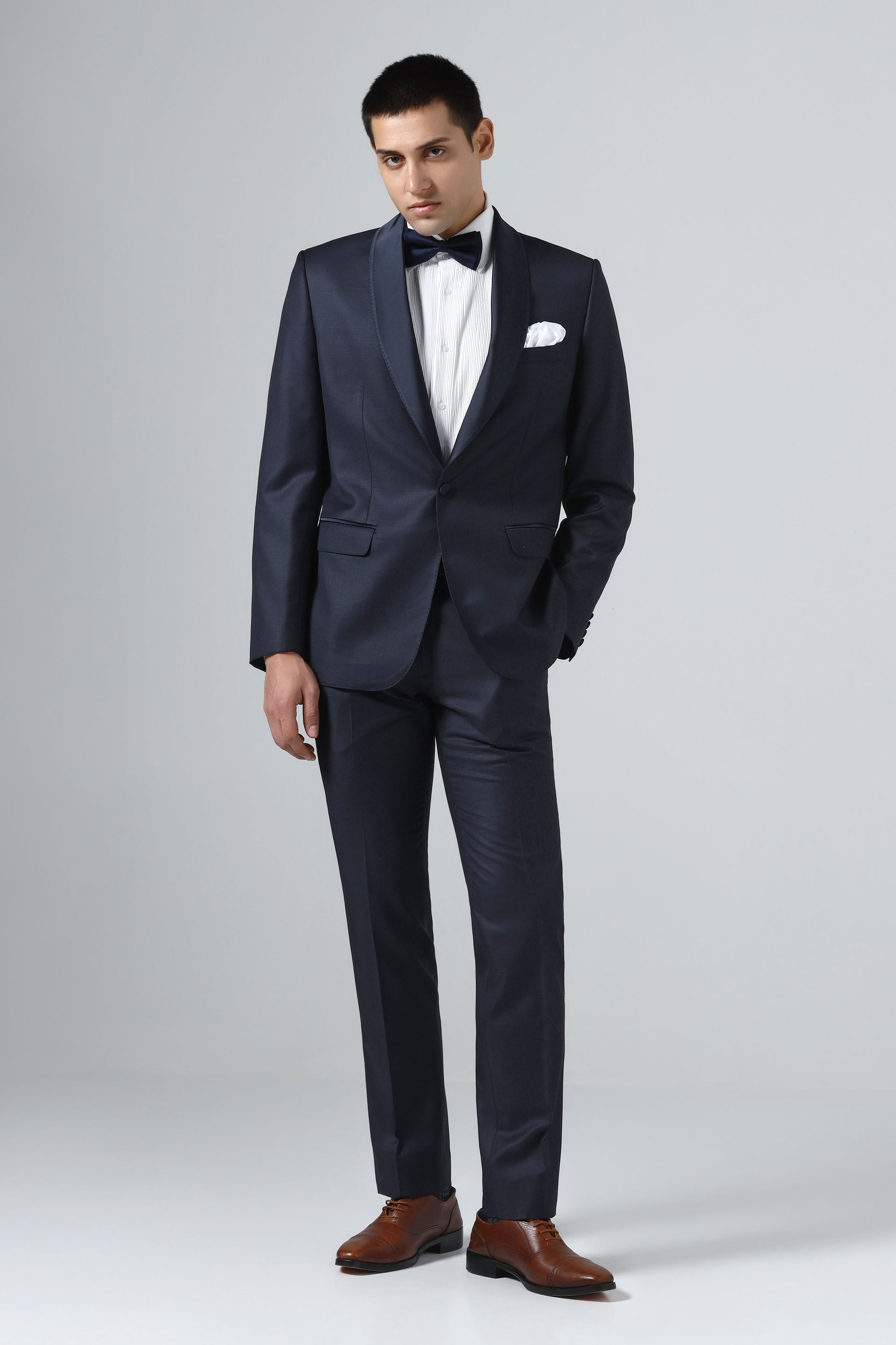 Brahaan Classic Navy Tuxedo for Men