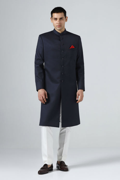 Brahaan Ivory Embroidered Indo-Western for Men