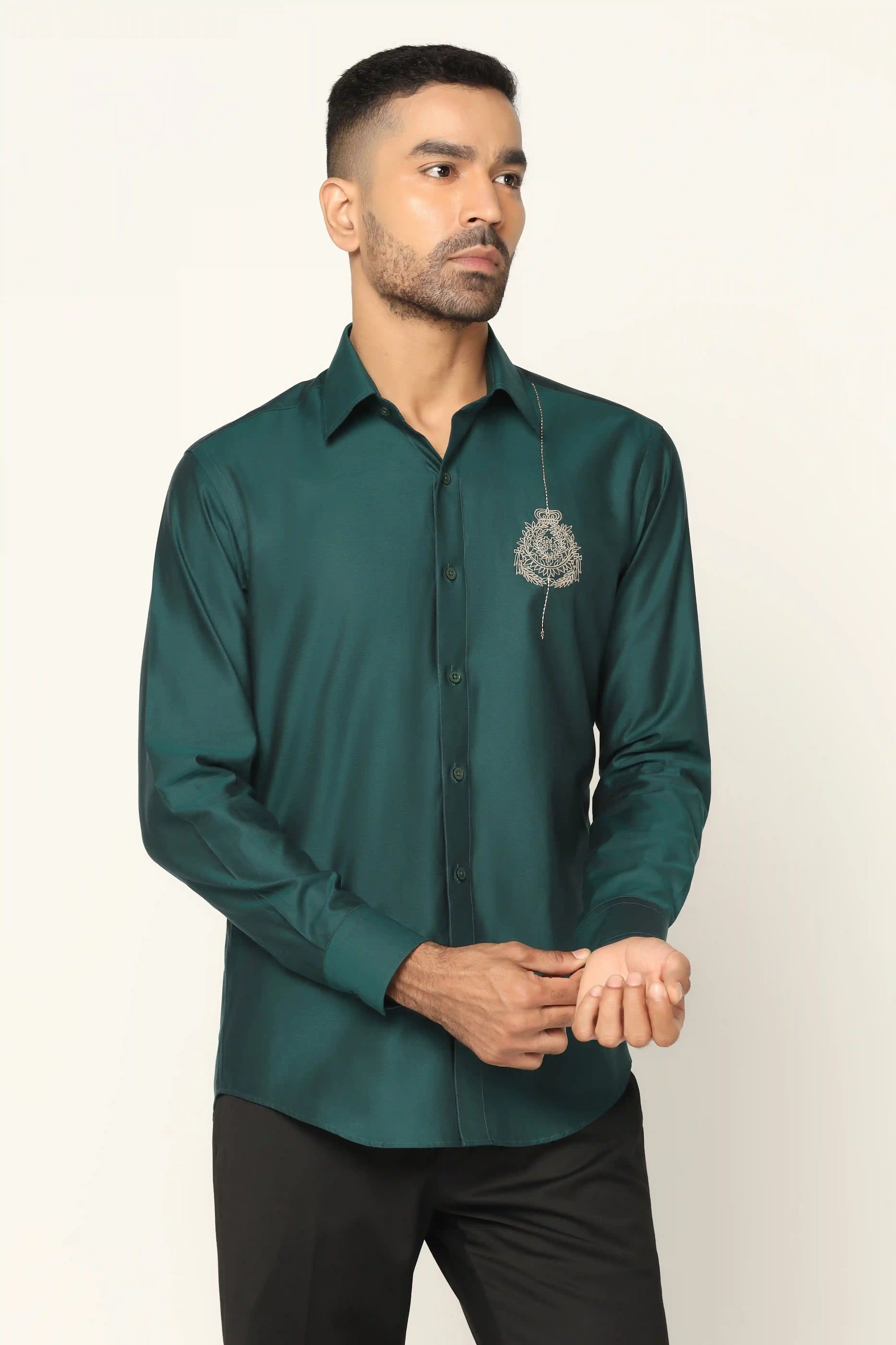 Discover unmatched style with our beautiful green designer shirt. Shop Now!
