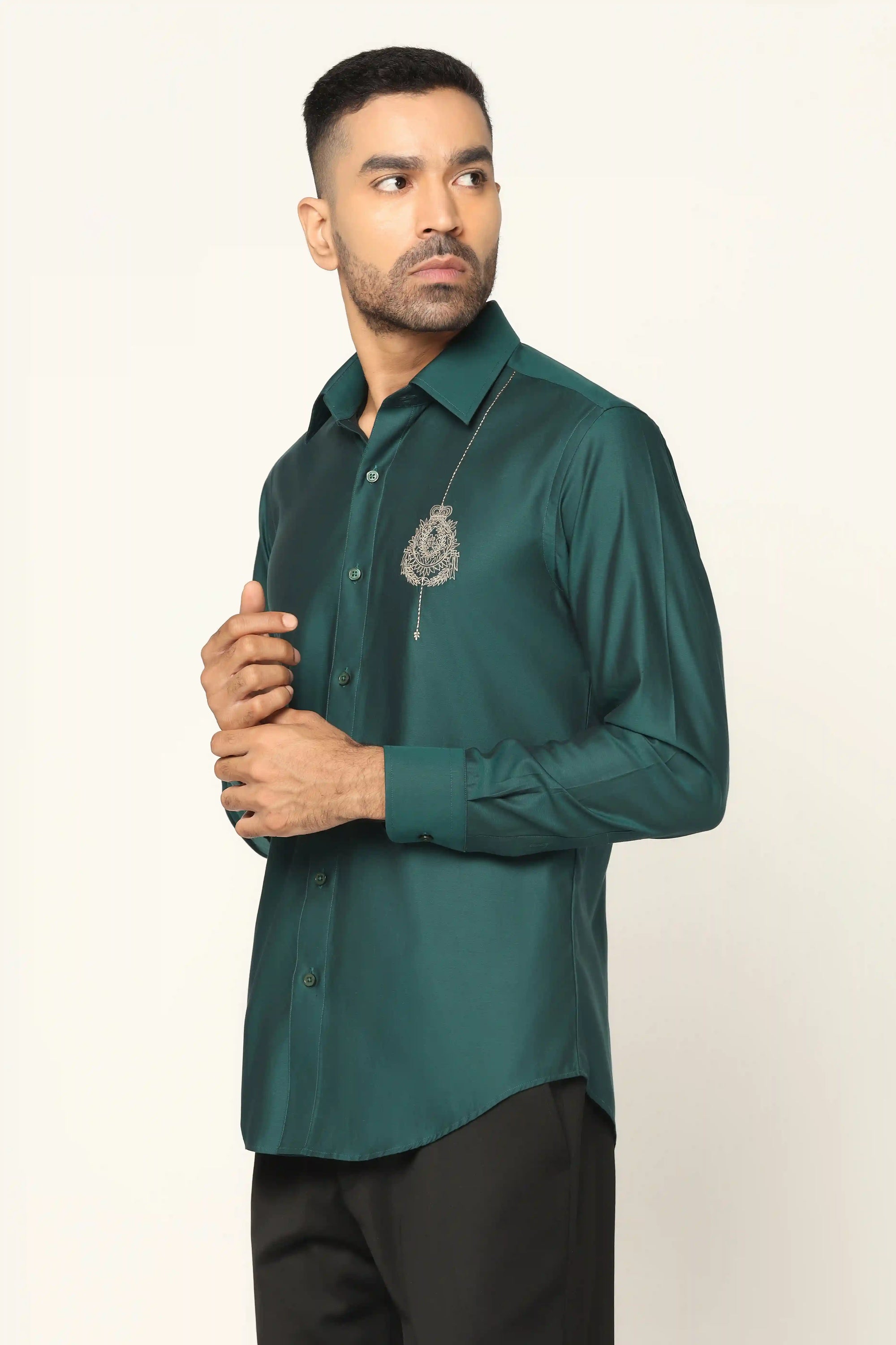 Discover unmatched style with our beautiful green designer shirt. Shop Now!
