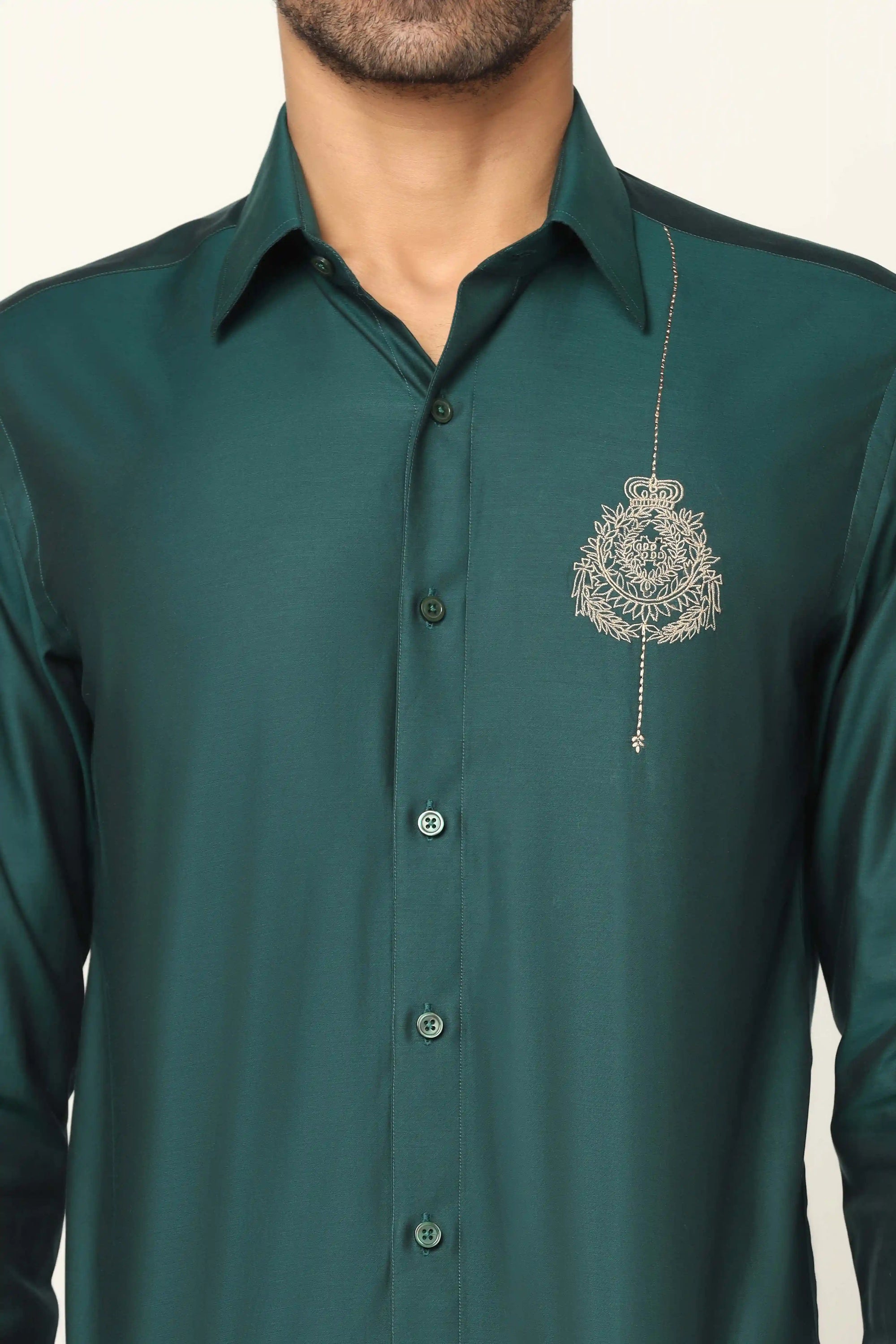 Discover unmatched style with our beautiful green designer shirt. Shop Now!