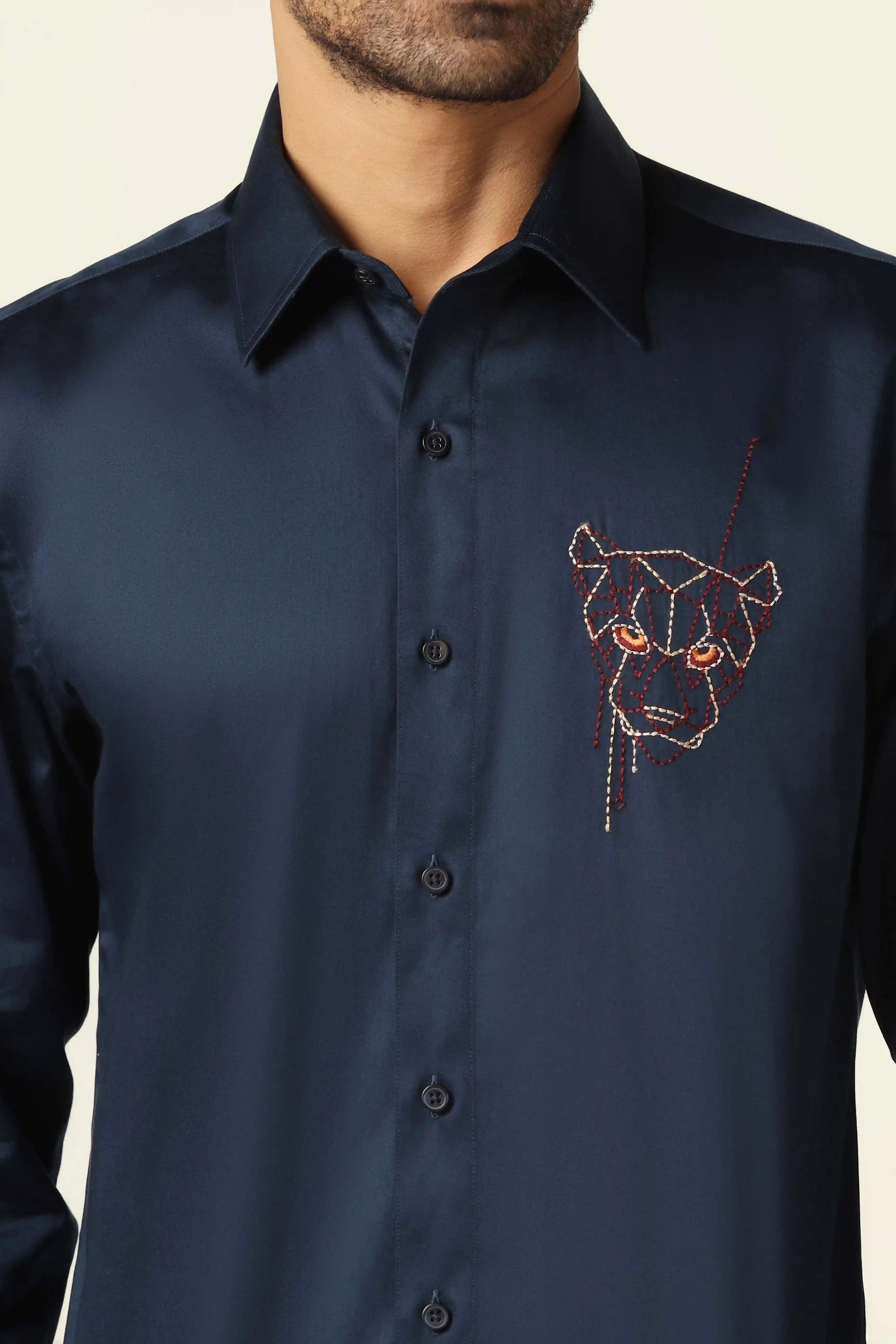 Step up your style game with our Navy designer shirt. Shop Now!