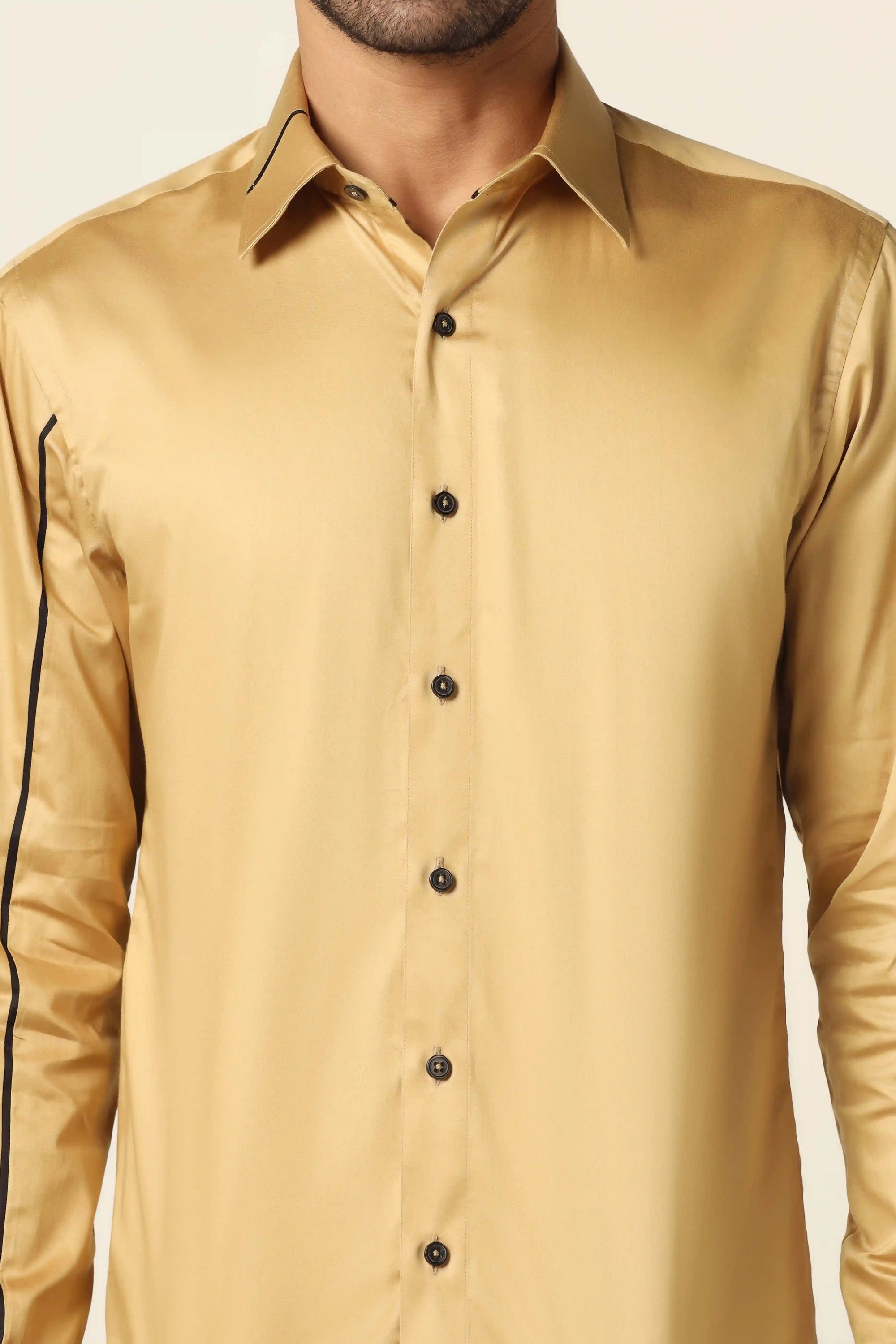 Add elegance to your style with our premium beige designer shirt Shop Now!