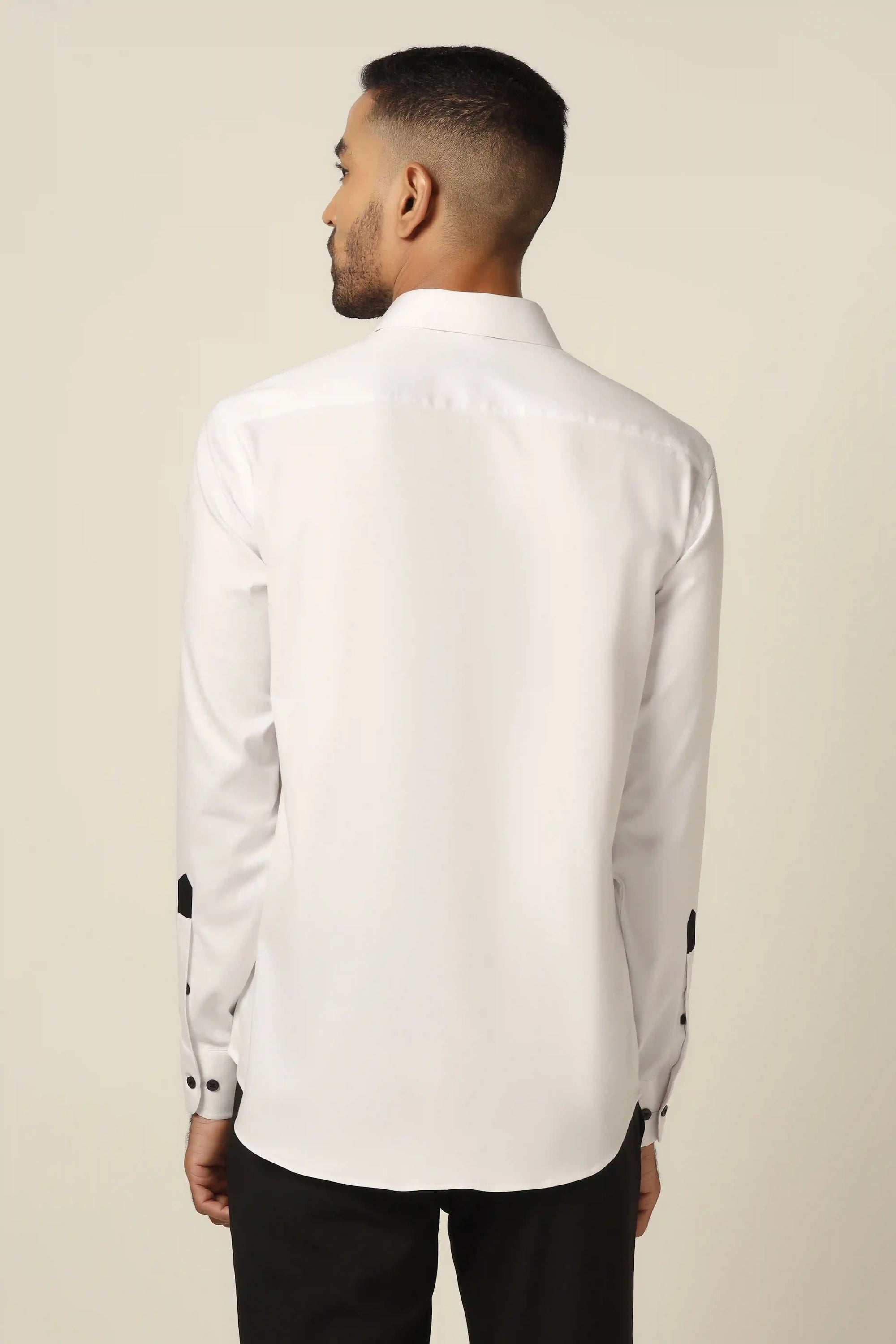 Elevate your fashion game with this premium white designer shirt. Shop Now!