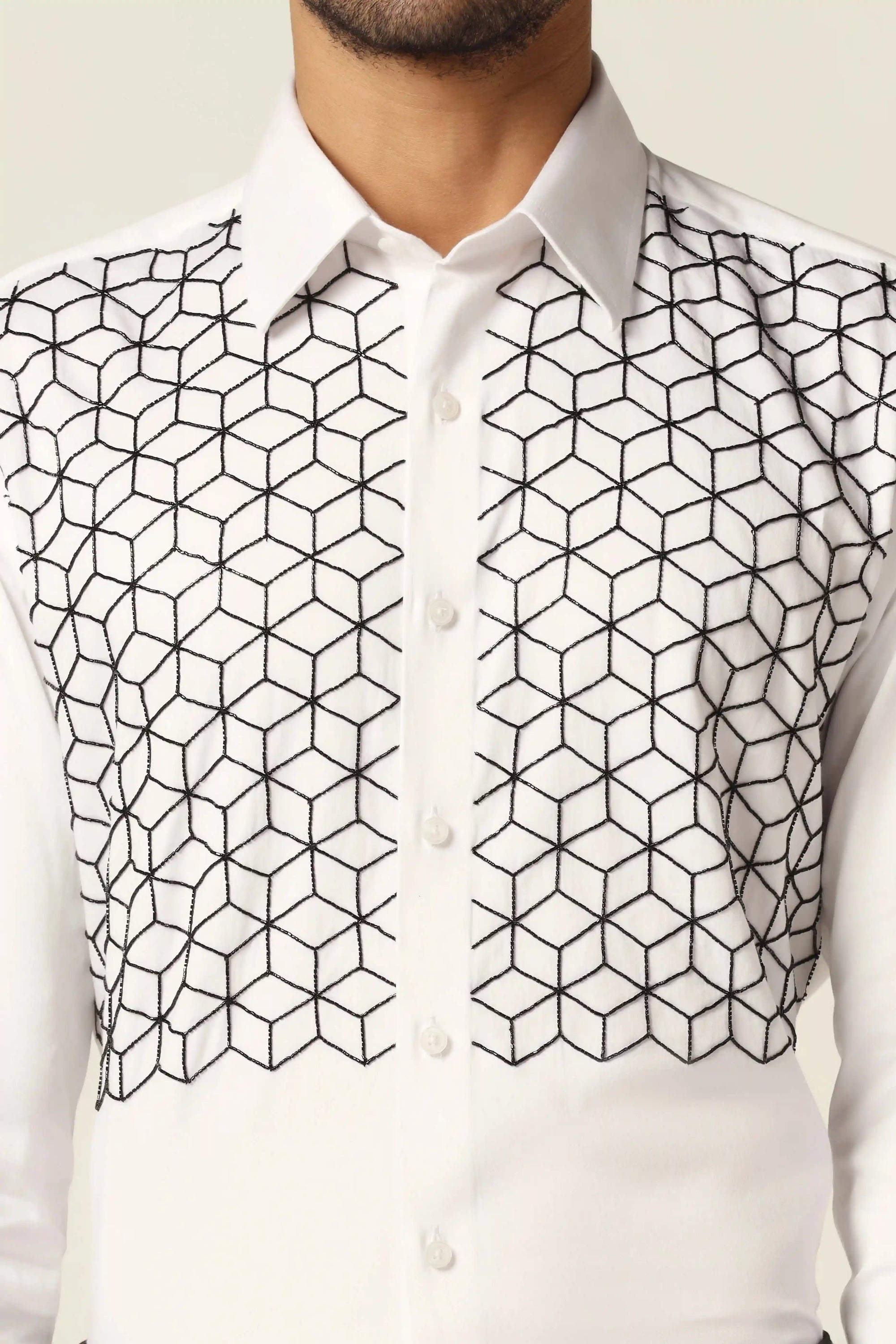 Upgrade your wardrobe with our Cube Tuxedo Shirt , designed for comfort. Shop Now!