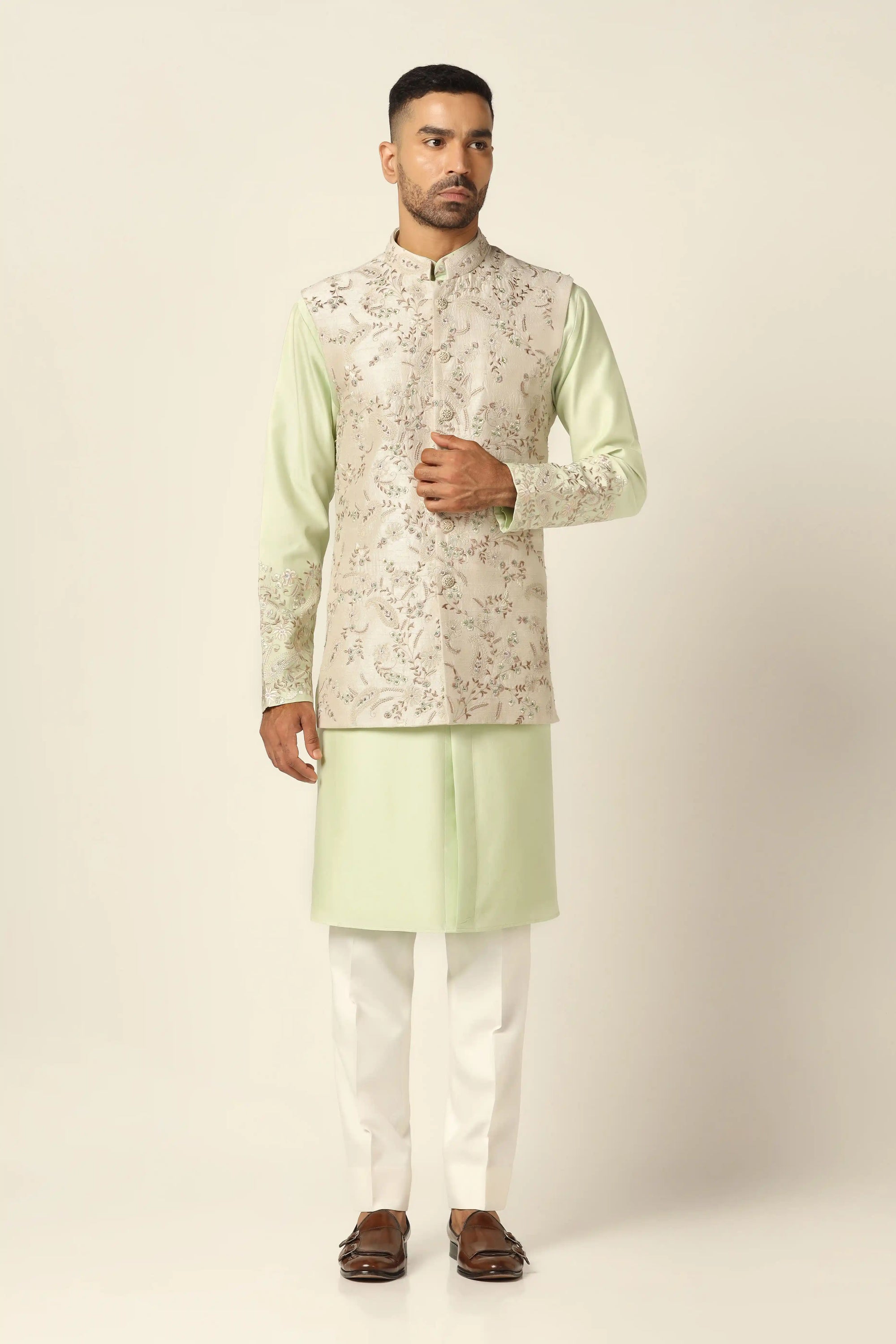 The Green Kurta Pajama Set combines tradition and elegance for every occasion. Shop now!