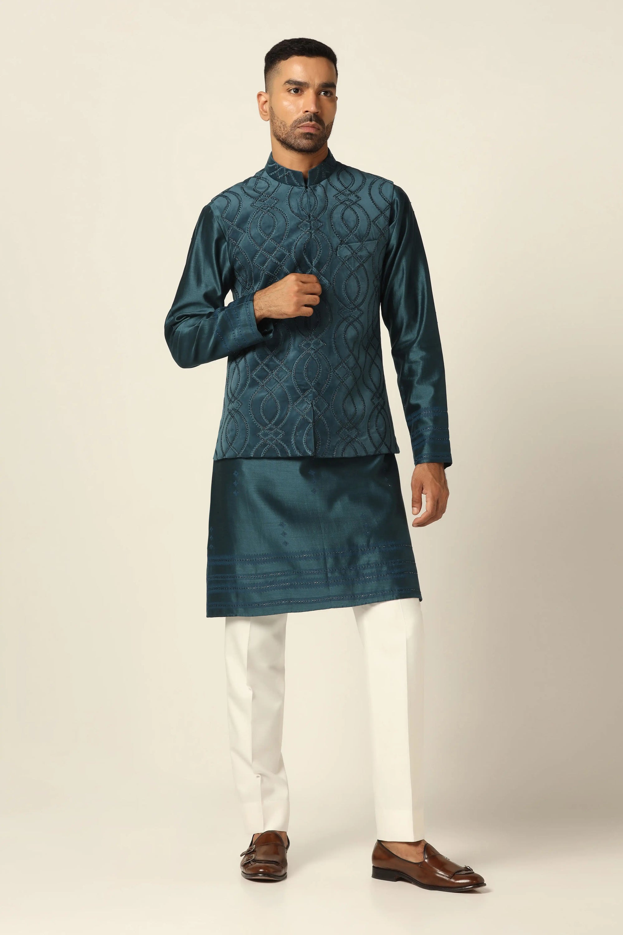 Add charm to your wardrobe with the Blue Set featuring elegant embroidery. Shop Now!