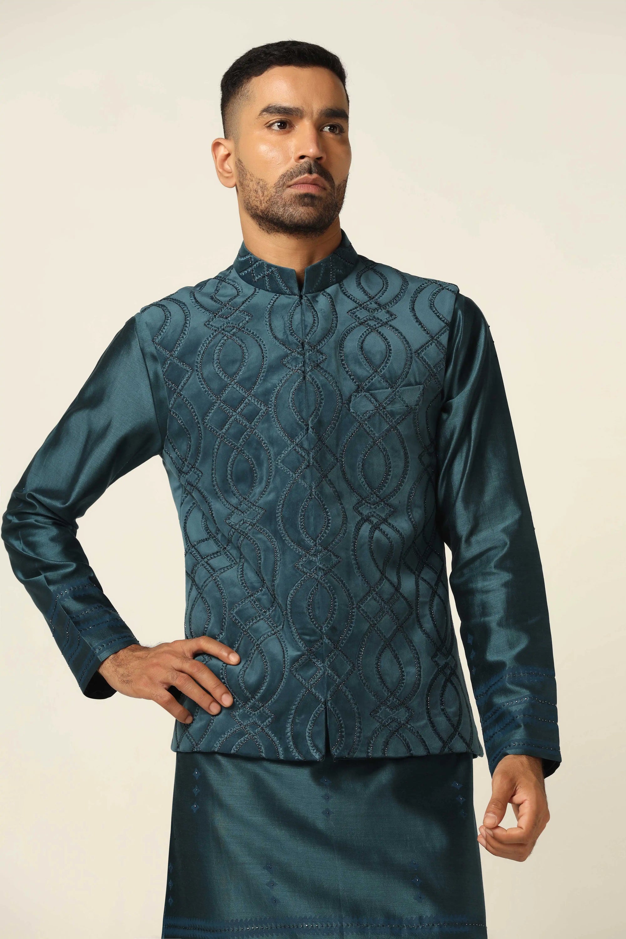 Add charm to your wardrobe with the Blue Set featuring elegant embroidery. Shop Now!