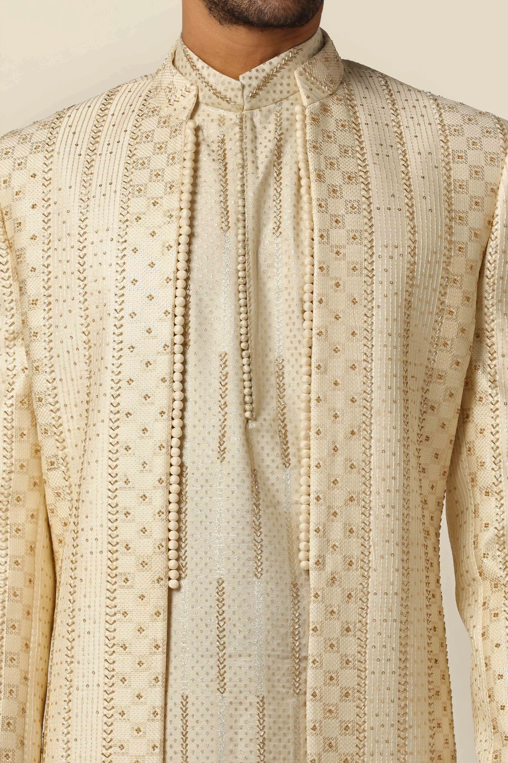 Elevate your wardrobe with the Beige Mens Indowestern, perfect for every occasion. Shop Now!