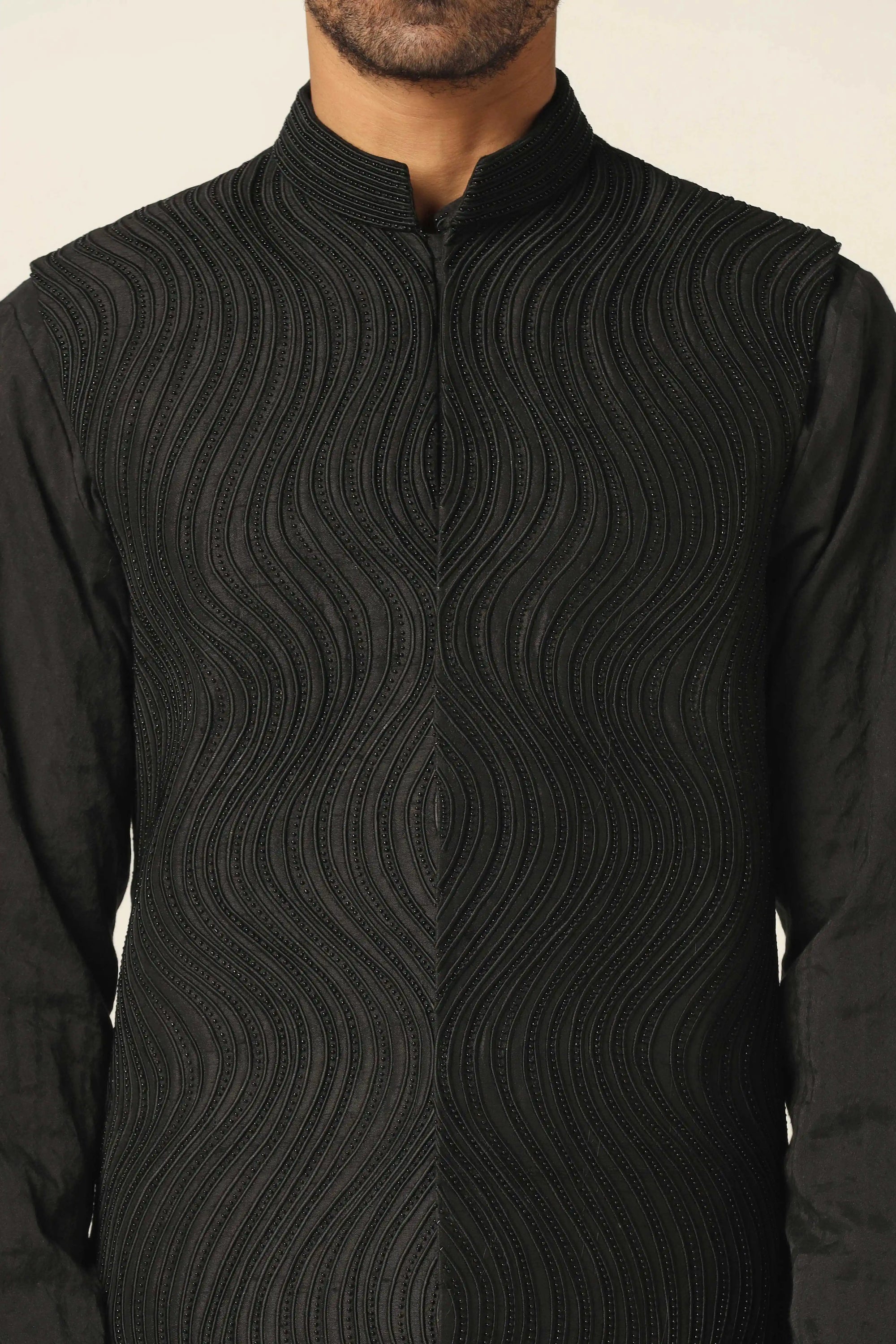 The Black Nehru Set offers timeless elegance and sophistication for any occasion. Shop now!