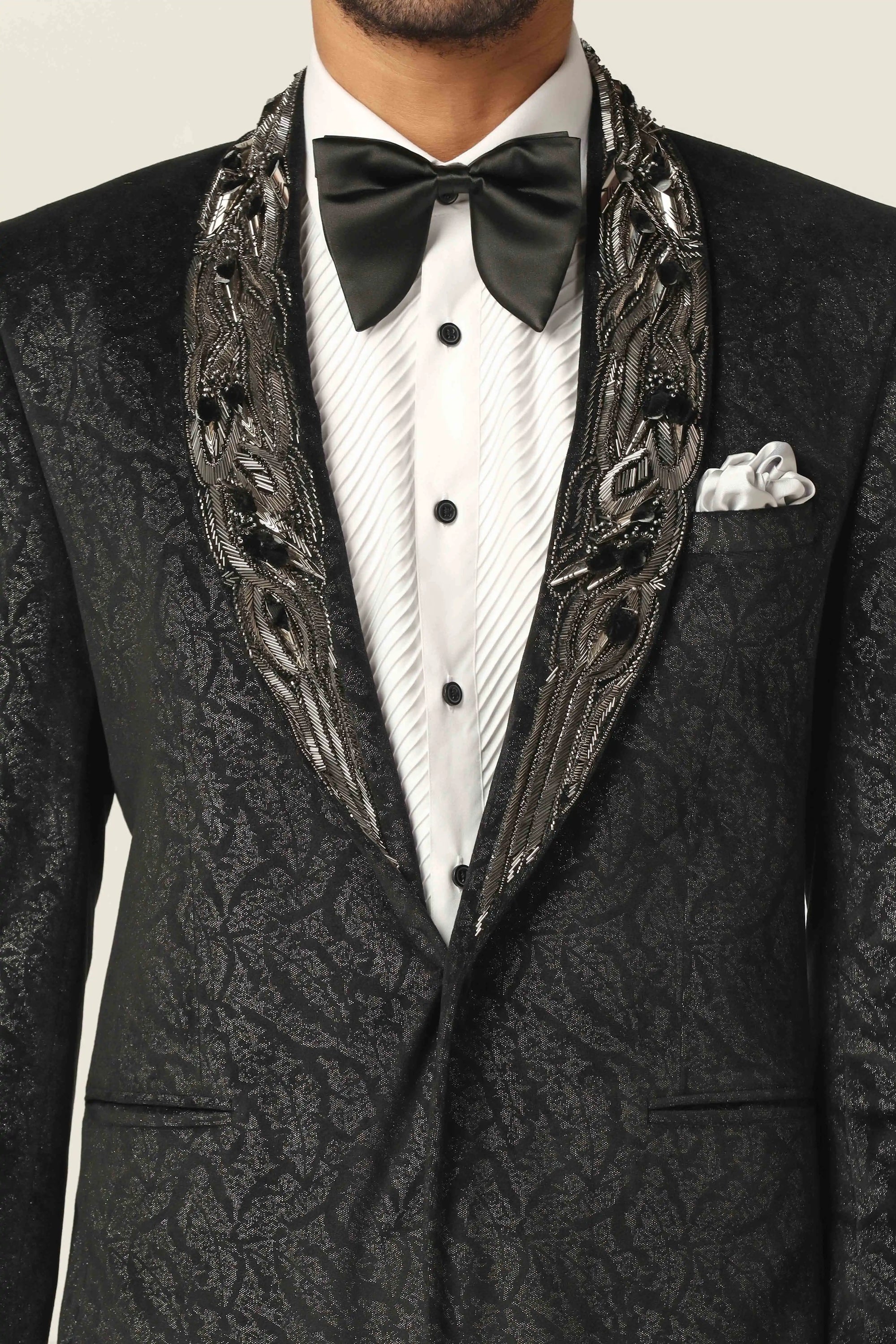 Elevate style with our black Tuxedo, featuring a sophisticated shawl collar. Shop Now!
