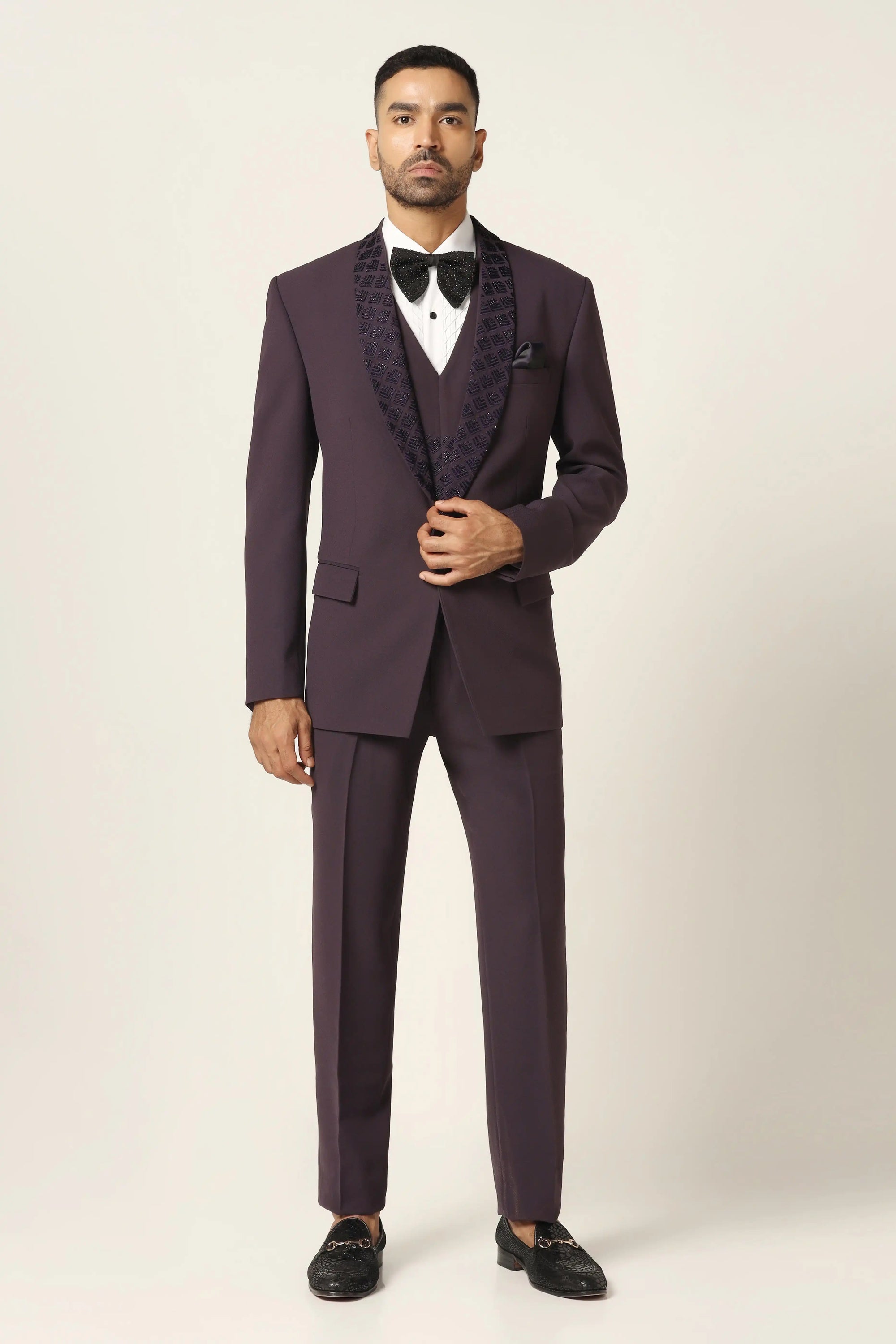 Step into sophistication with the exquisite wine tuxedo. Shop now!