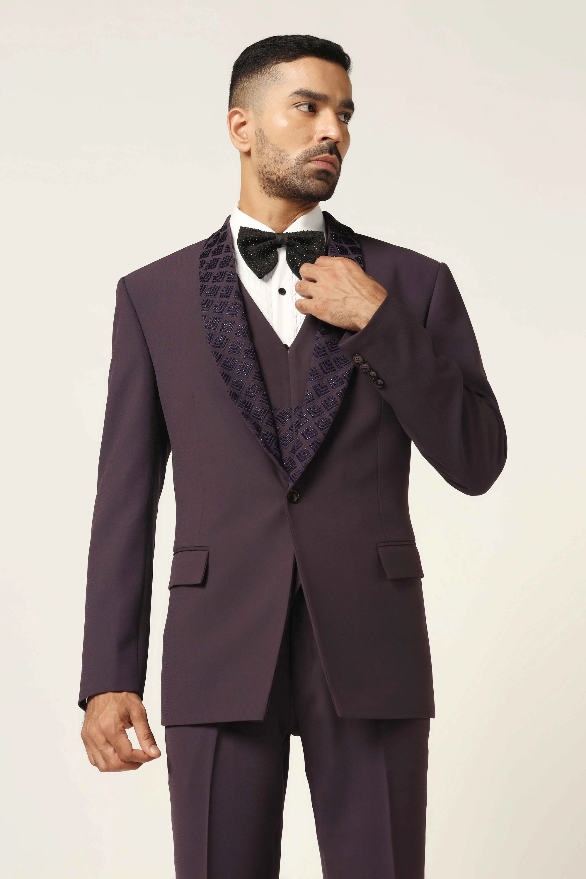 Step into sophistication with the exquisite wine tuxedo. Shop now!