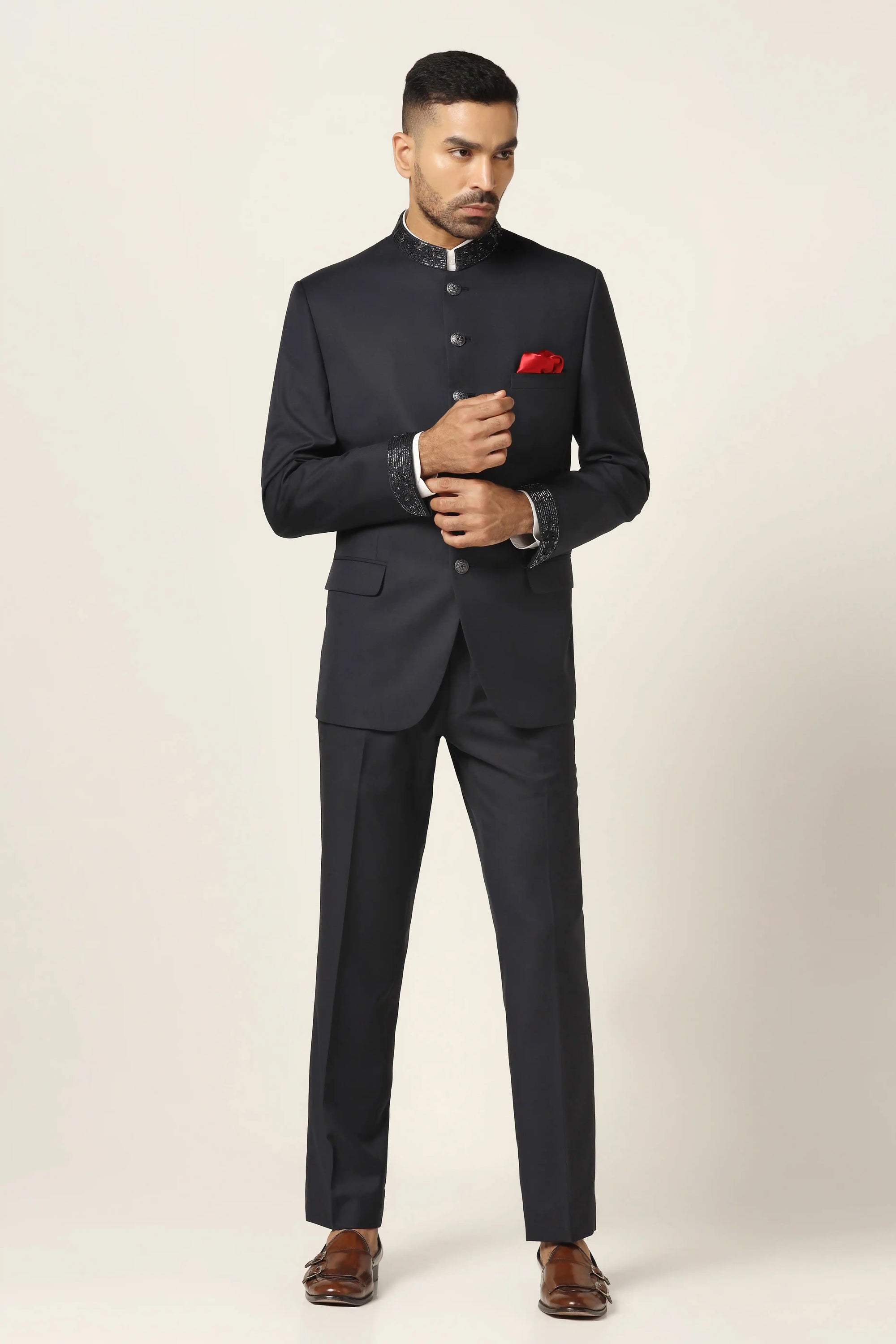 Elevate your style with a navy blue suit, crafted to perfection for refined occasions. Shop now!