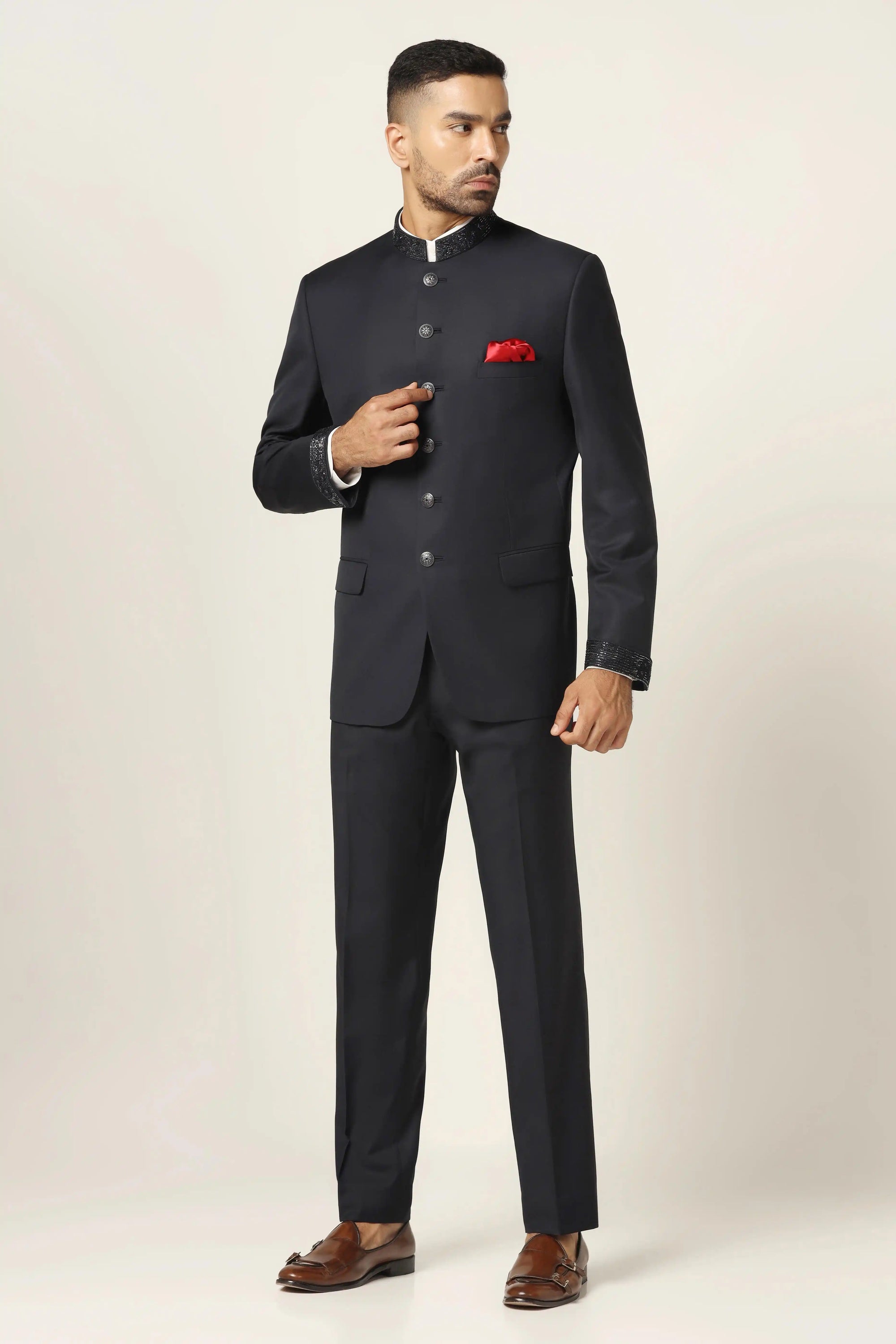 Elevate your style with a navy blue suit, crafted to perfection for refined occasions. Shop now!