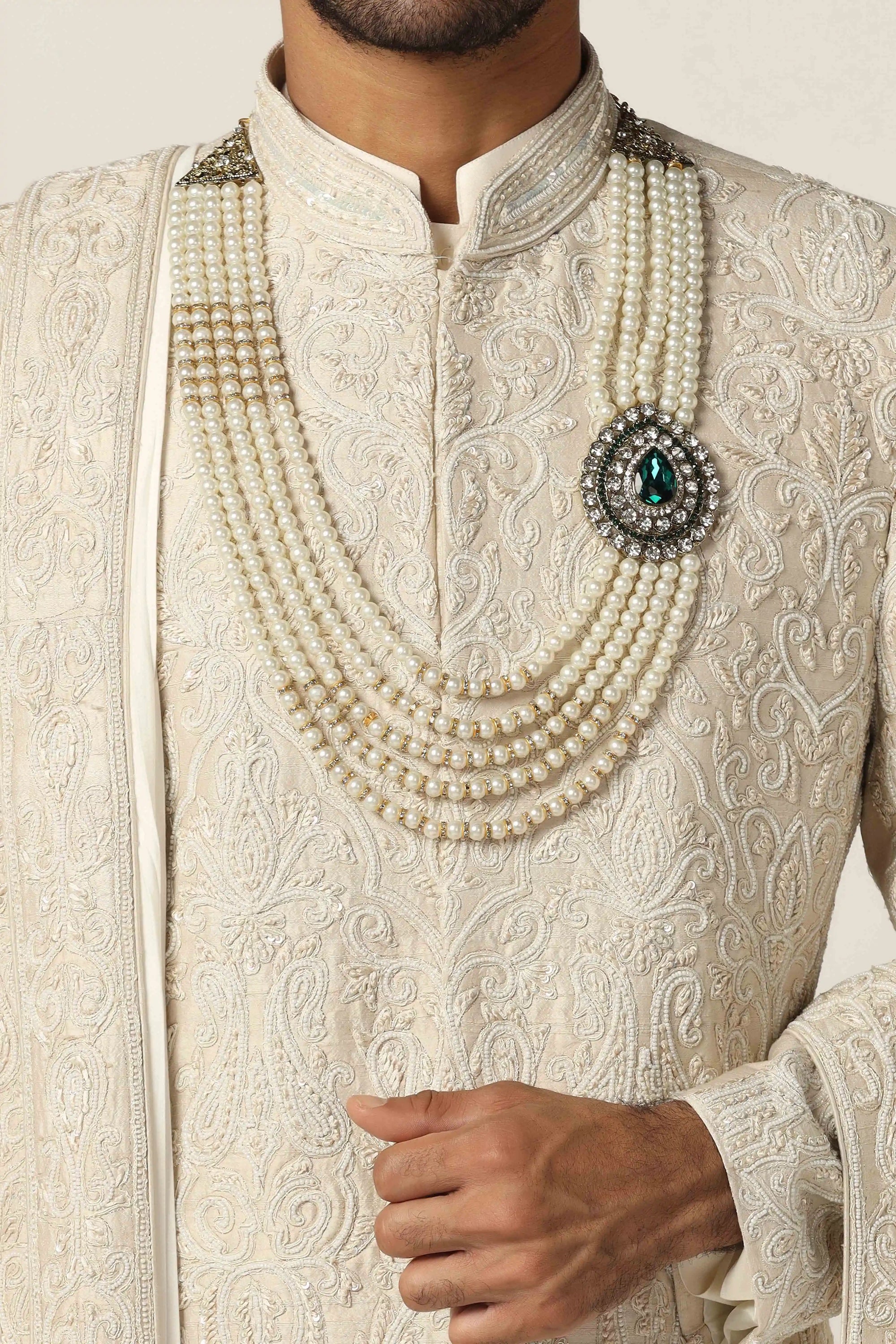 Discover the charm of the Off-White Designer Sherwani. Shop now!