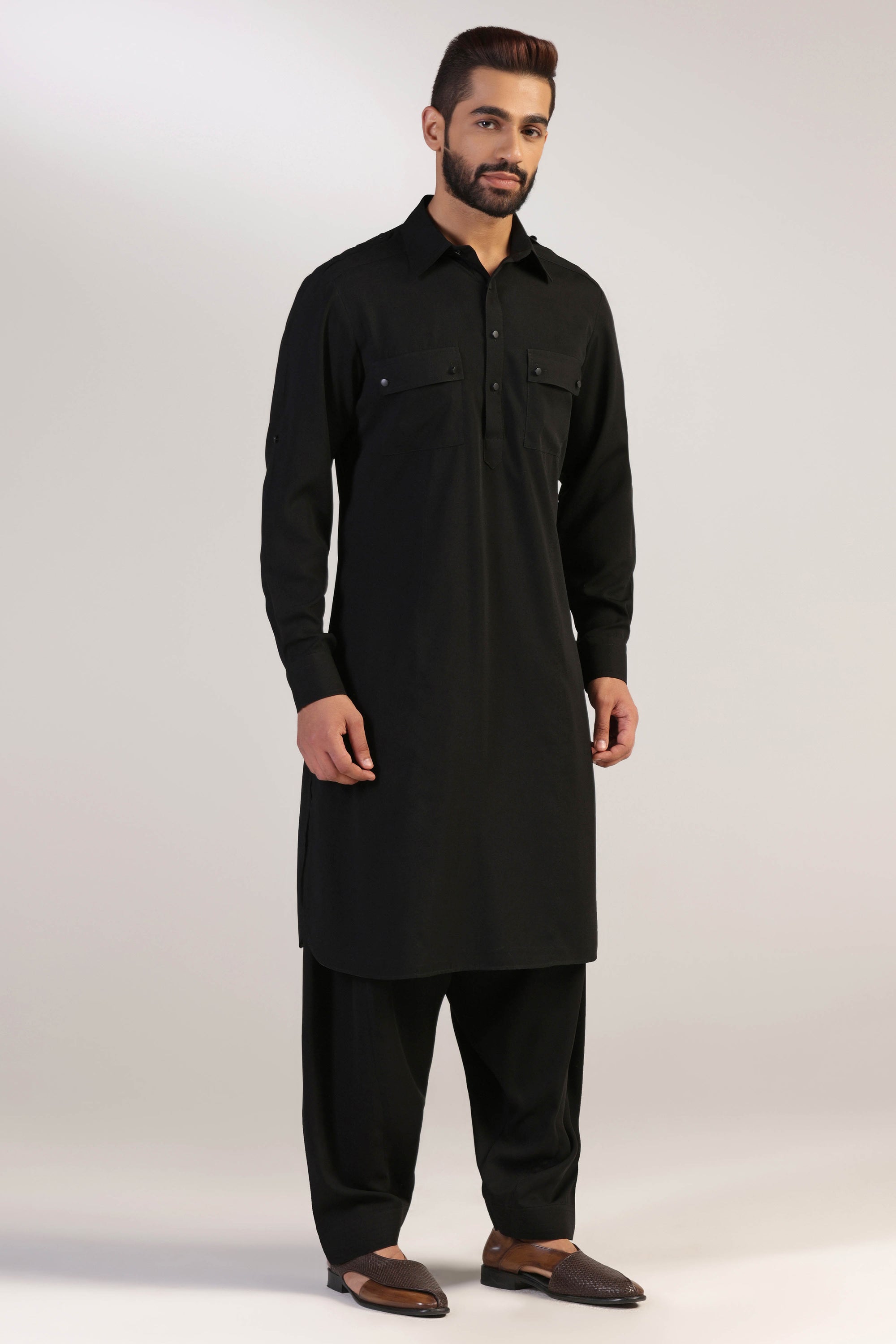 Expertly crafted and designed, our Black Pathani Suit is made with the finest micro fabric. Shop Now!