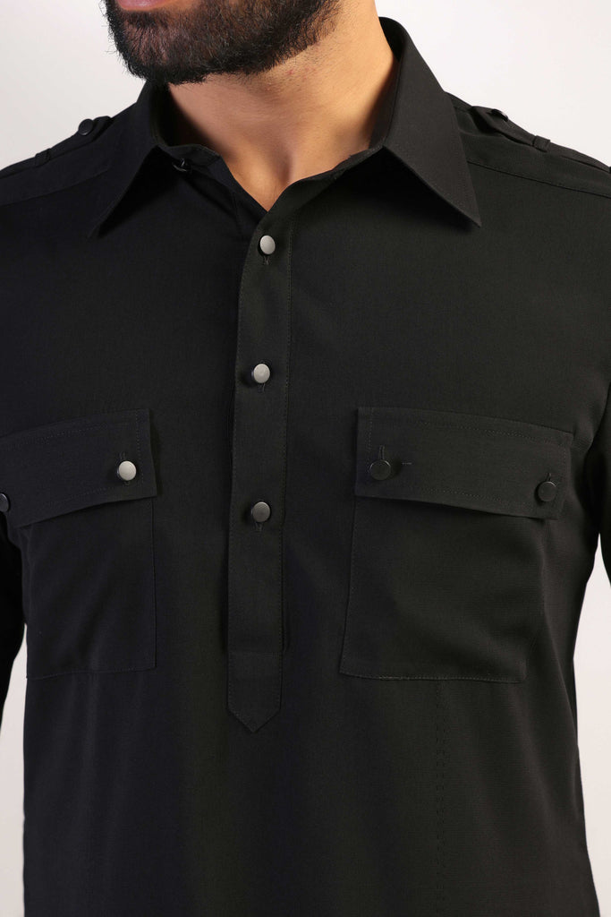 Expertly crafted and designed, our Black Pathani Suit is made with the finest micro fabric. Shop Now!